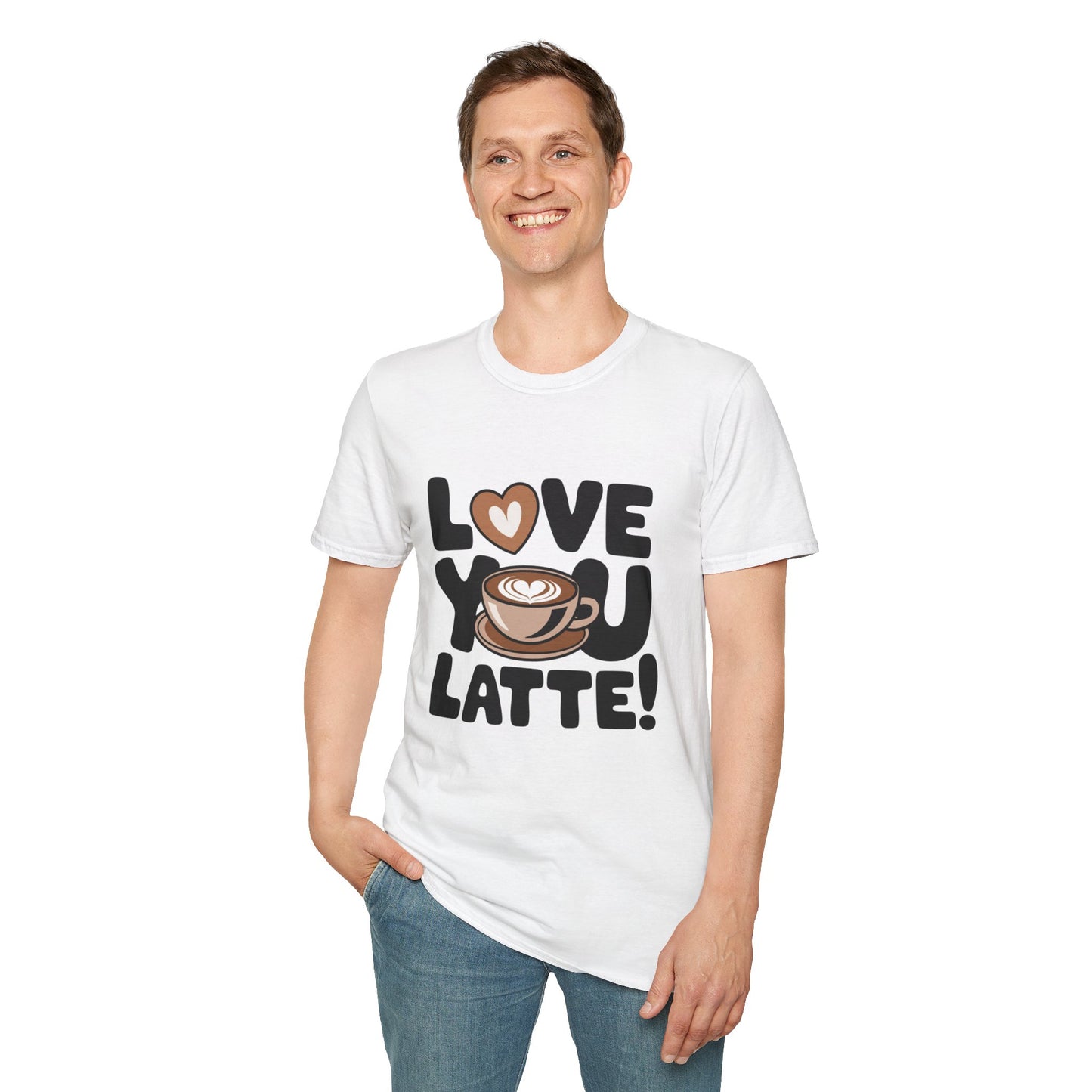 Love You Latte T‑Shirt – Cute Coffee Pun Tee | Latte Lover Gift | Coffee Humor Graphic Tee | Unisex Soft Cotton Coffee Shirt