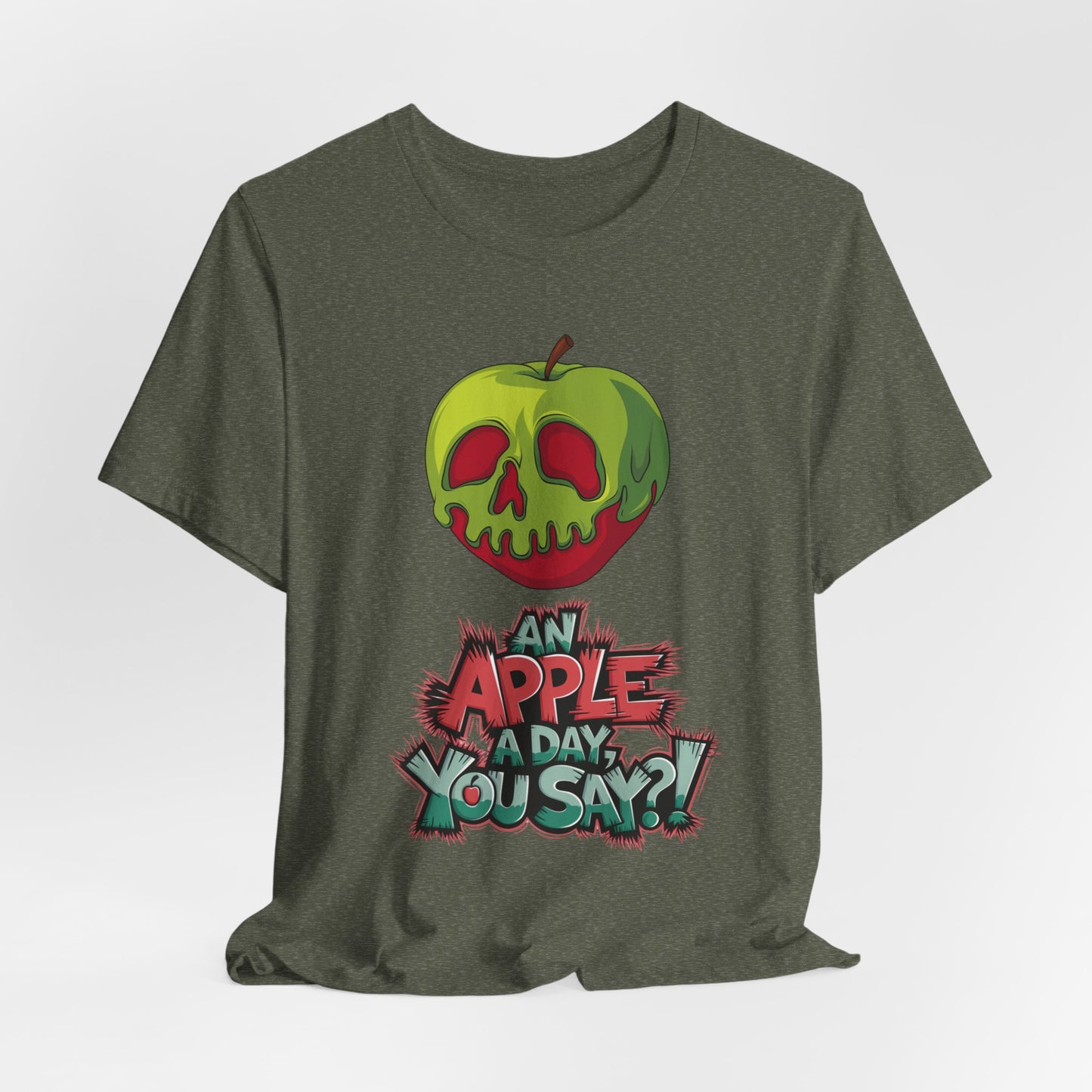 Funny Apple Skull Shirt – An Apple A Day You Say? – Grunge Fruit Tee – Y2K Nostalgia T‑Shirt – Gift for Fruit Lovers
