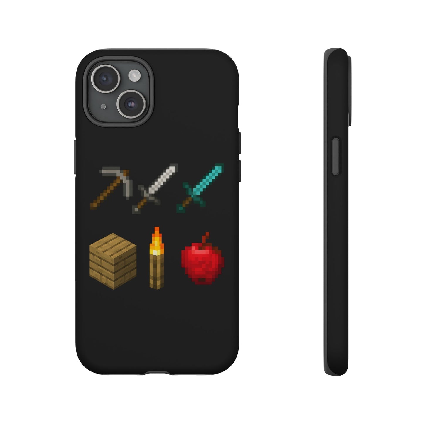 Pixel Art iPhone Case - Gaming-Inspired Tough Case for Gamers inspired by Minecraft Phone Case