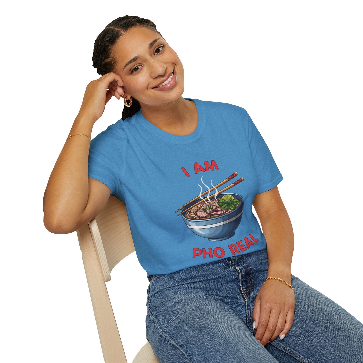 I Am Pho Real T-Shirt | Funny Pho Bowl Shirt | Foodie Pun Tee | Ramen Alternative Gift | Cute Asian Noodle Humor Tee | Gift for Food Lovers