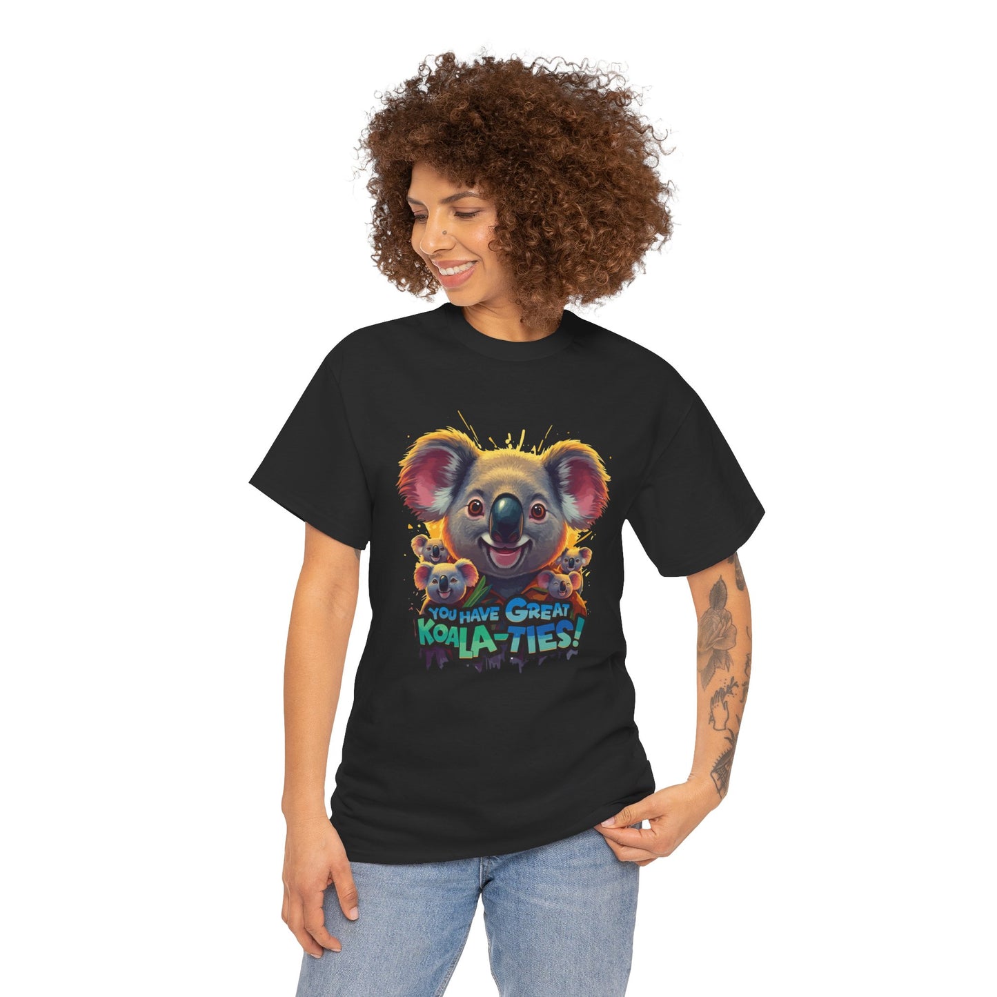 You Have Great Koala‑ties Tee – Cute Koala Pun T‑Shirt, Animal Lover Gift, Funny Wildlife Graphic, Unisex Casual Tee