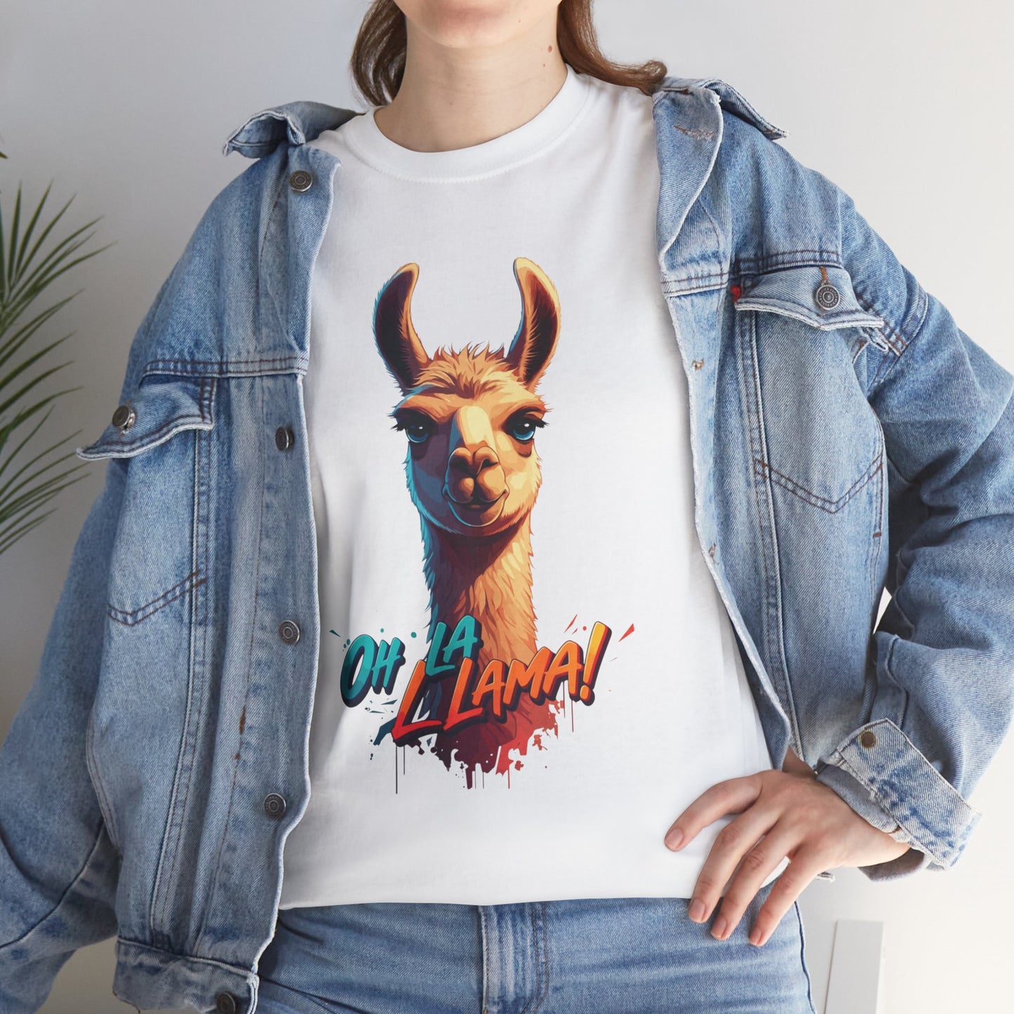Oh la Llama Graphic Tee | Fun Llama T-Shirt, Cute Animal Lover Shirt, Llama Lover Gift, Quirky Party Tee, Trending Llama Fashion
