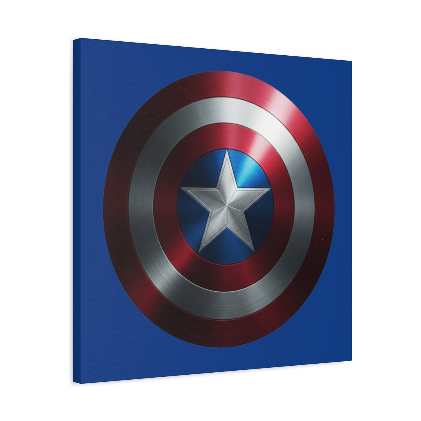 Superhero Shield Canvas Art - Stretched Matte Decor for Fans