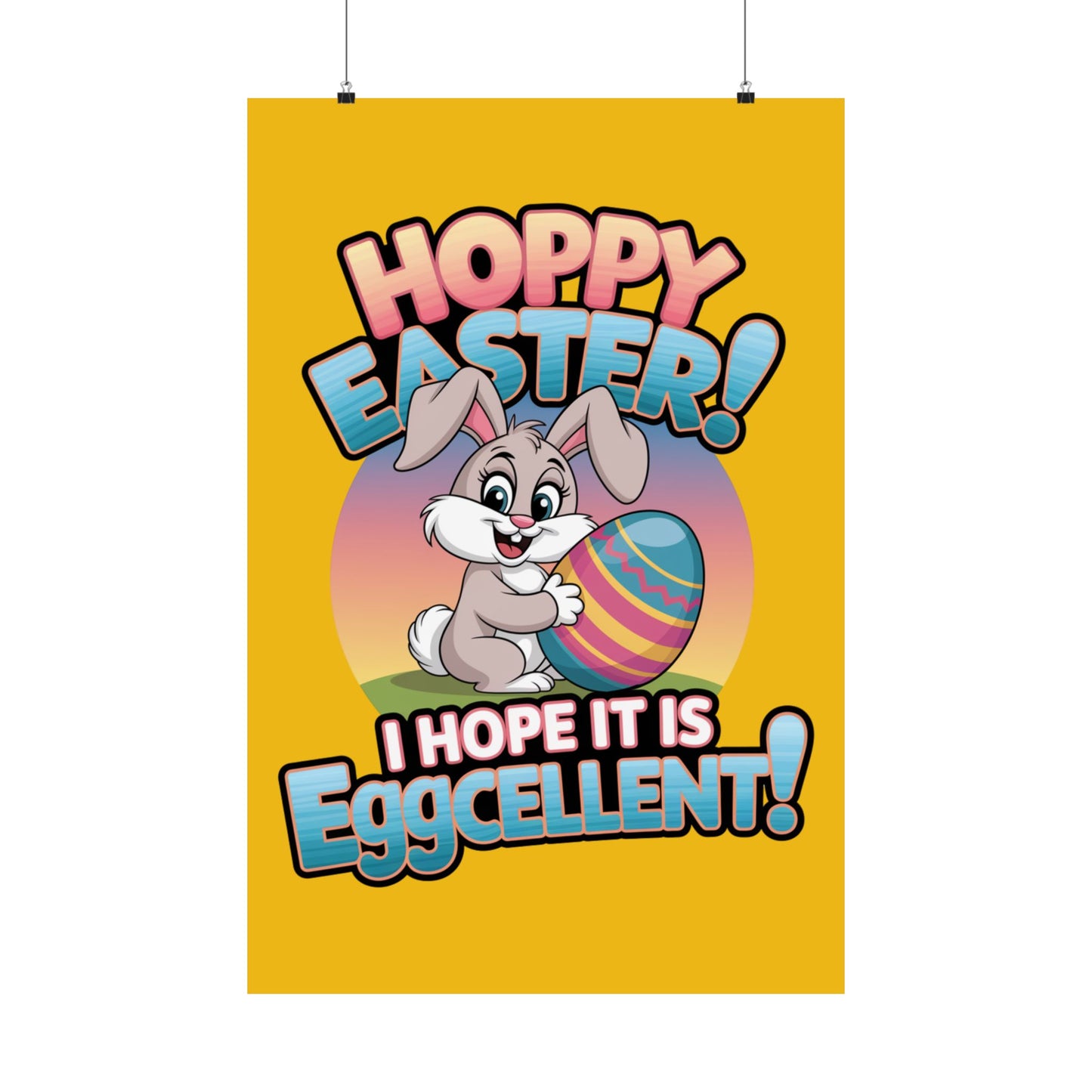 Easter Bunny Poster Easter Decor Easter Bunny Decor Home Decor Holiday Decorations Easter Art Wall Art
