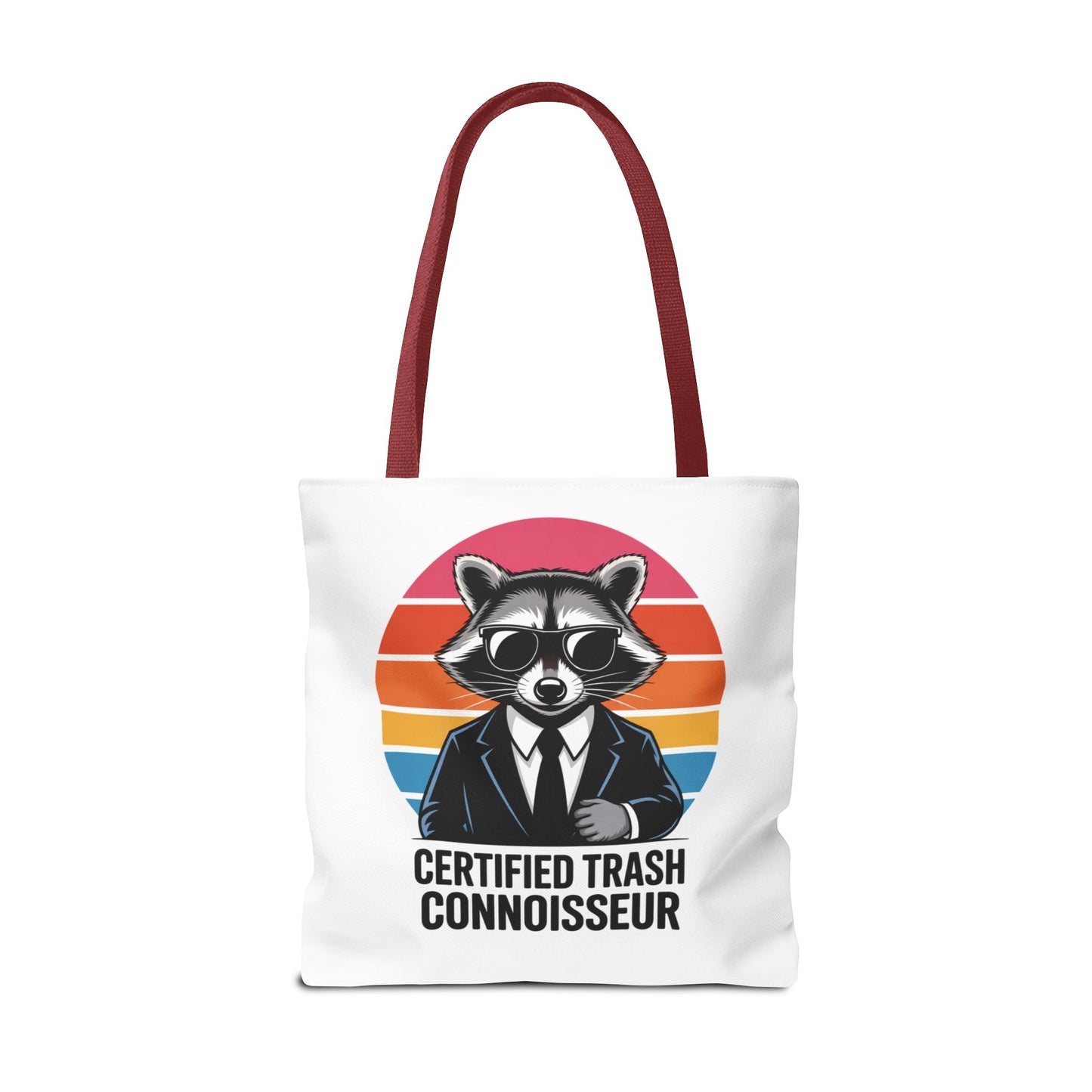 Certified Trash Connoisseur Raccoon Tote Bag Fun and Quirky Everyday Carry Trash Panda Bag