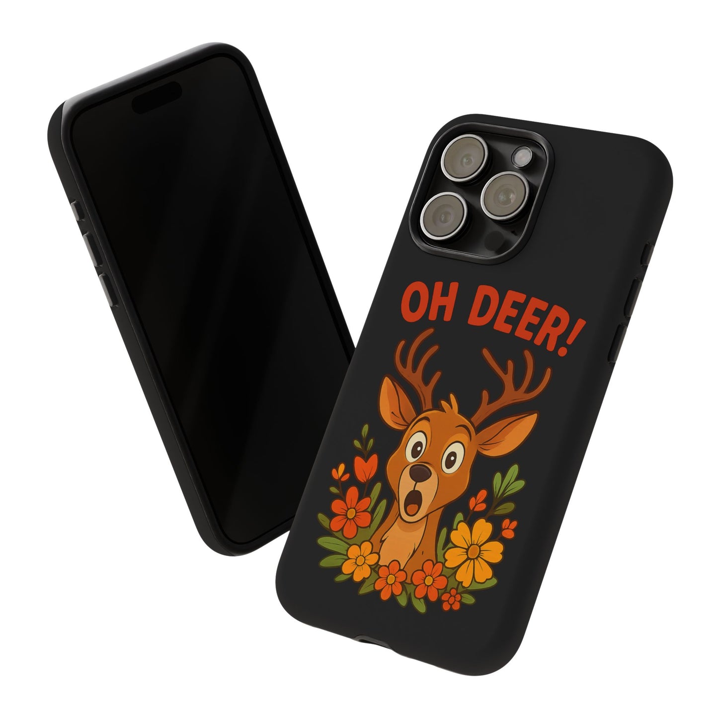iPhone Case - Startled Deer 'Oh Deer' Nature Lover Phone Case Funny iPhone Accessory