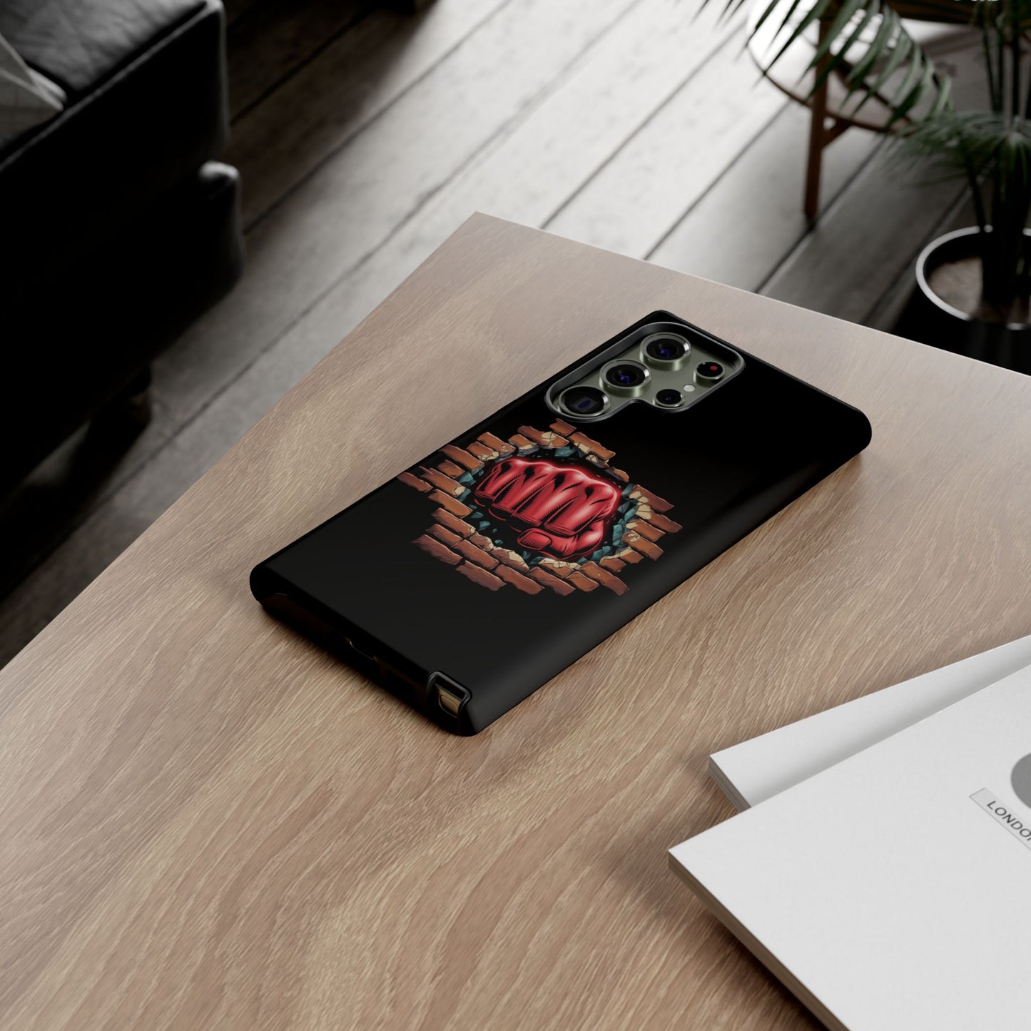 Samsung Galaxy Tough Case - Red Fist Smashing Design