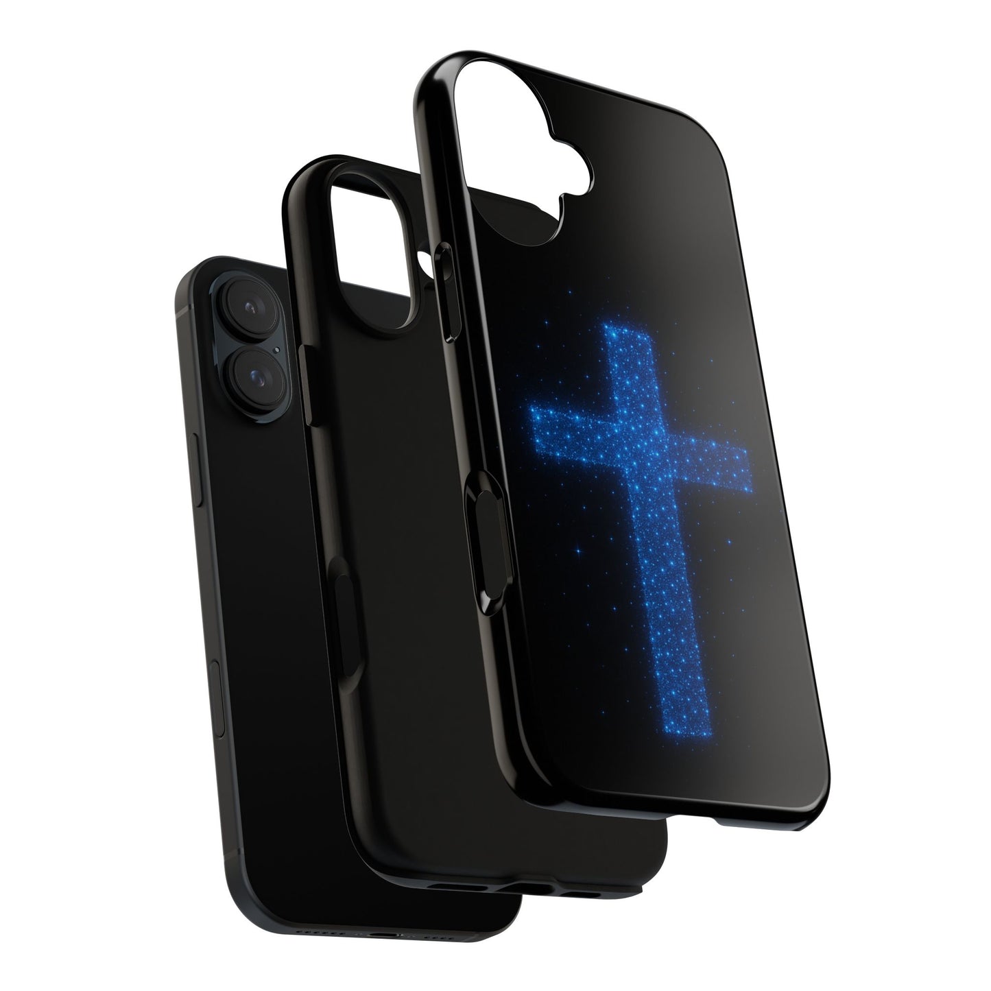 iPhone Case - Bioluminescent Cross Design Christian Phone Case Spiritual iPhone Case Gift for Believers