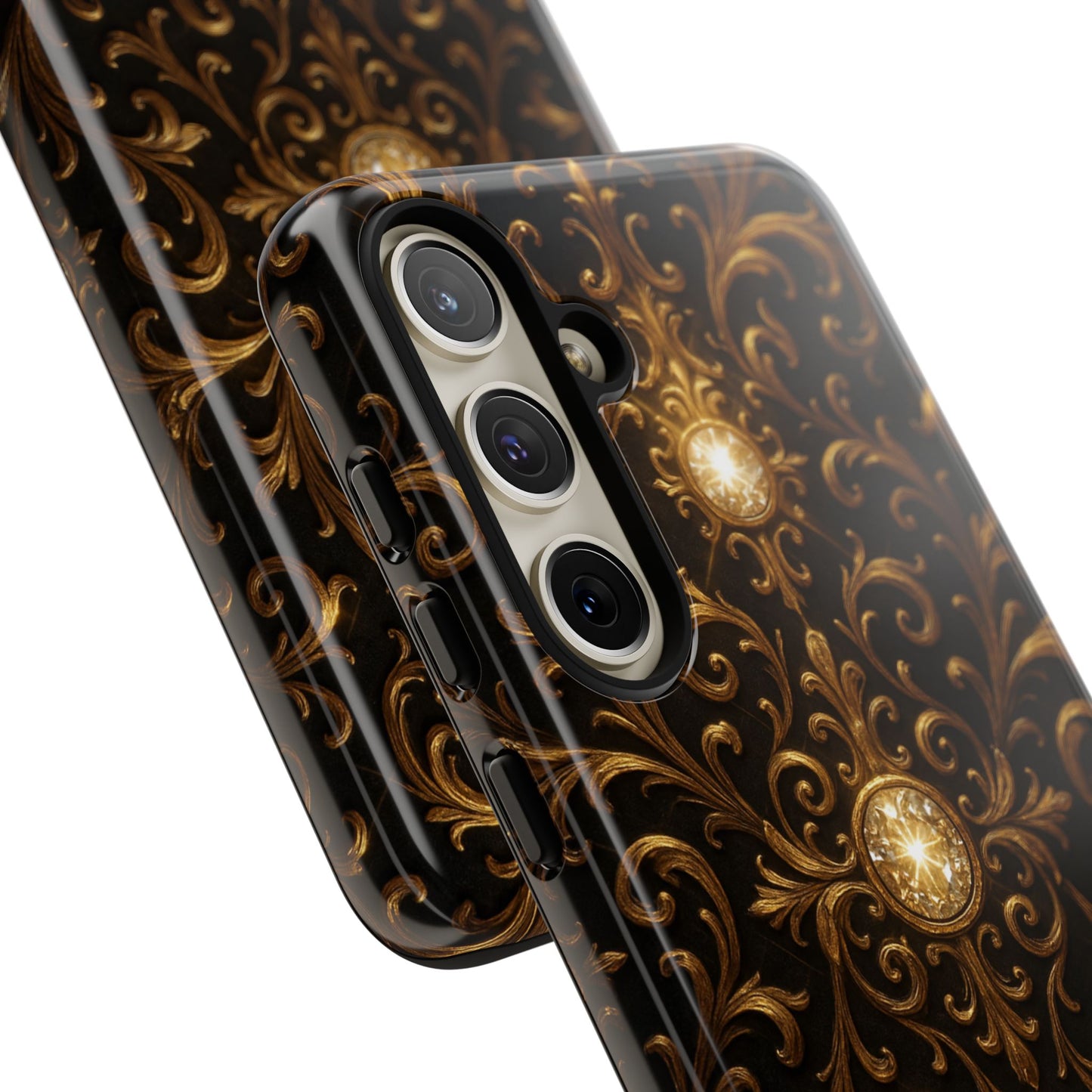Luxury Baroque Samsung Case β Elegant Gold Ornate Floral Phone Cover for Galaxy
