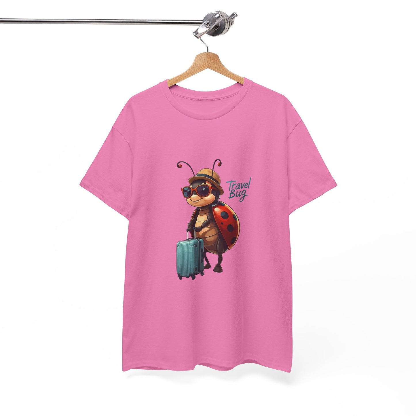 Travel Bug T-Shirt – Cute Ladybug Travel Tee | Funny Wanderlust Shirt for Travel Lovers | Unisex Graphic Tee Gift for Adventurers