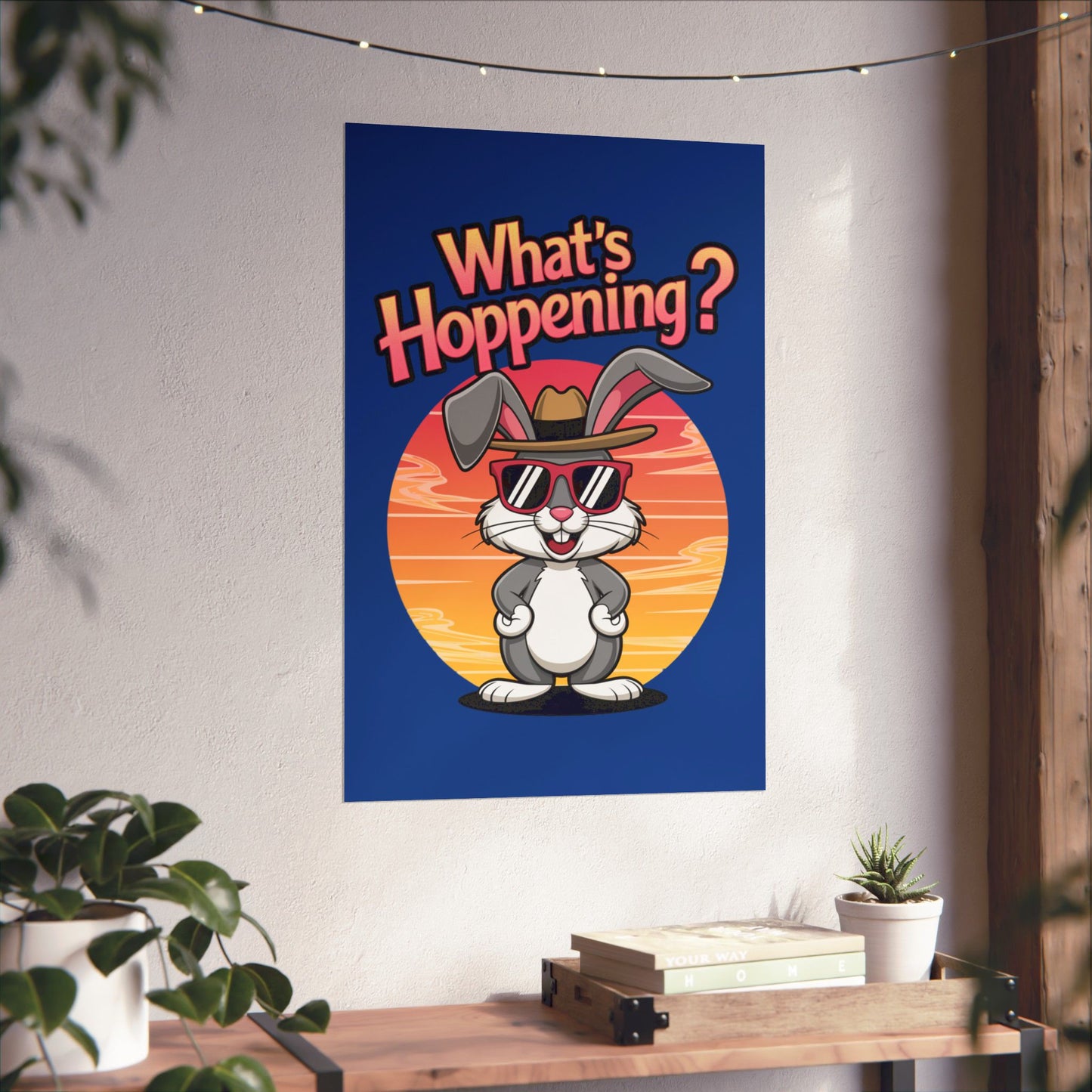 Vertical Poster - Cool Bunny 'What's Hoppening'