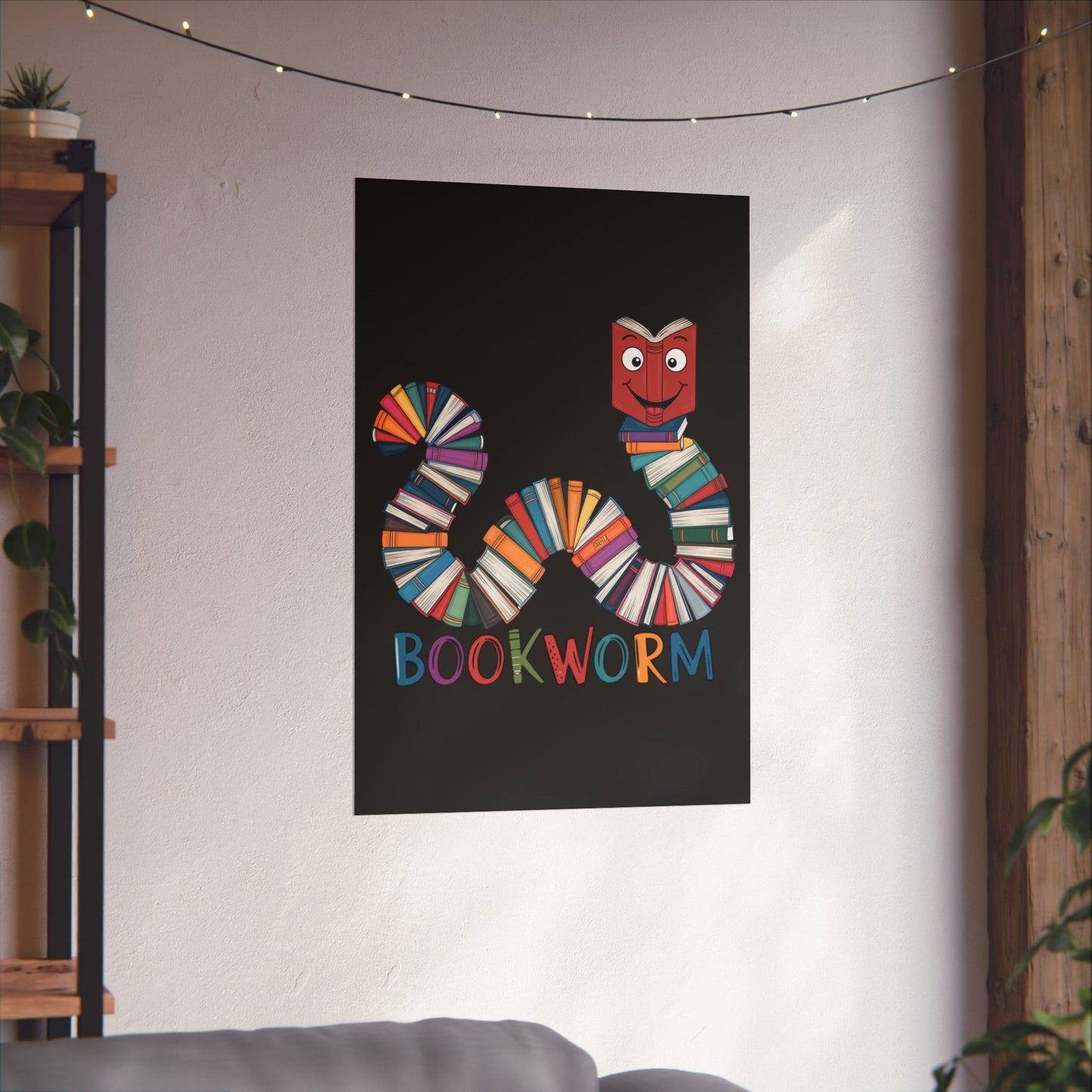 Vertical Poster Bookworm Matte Print