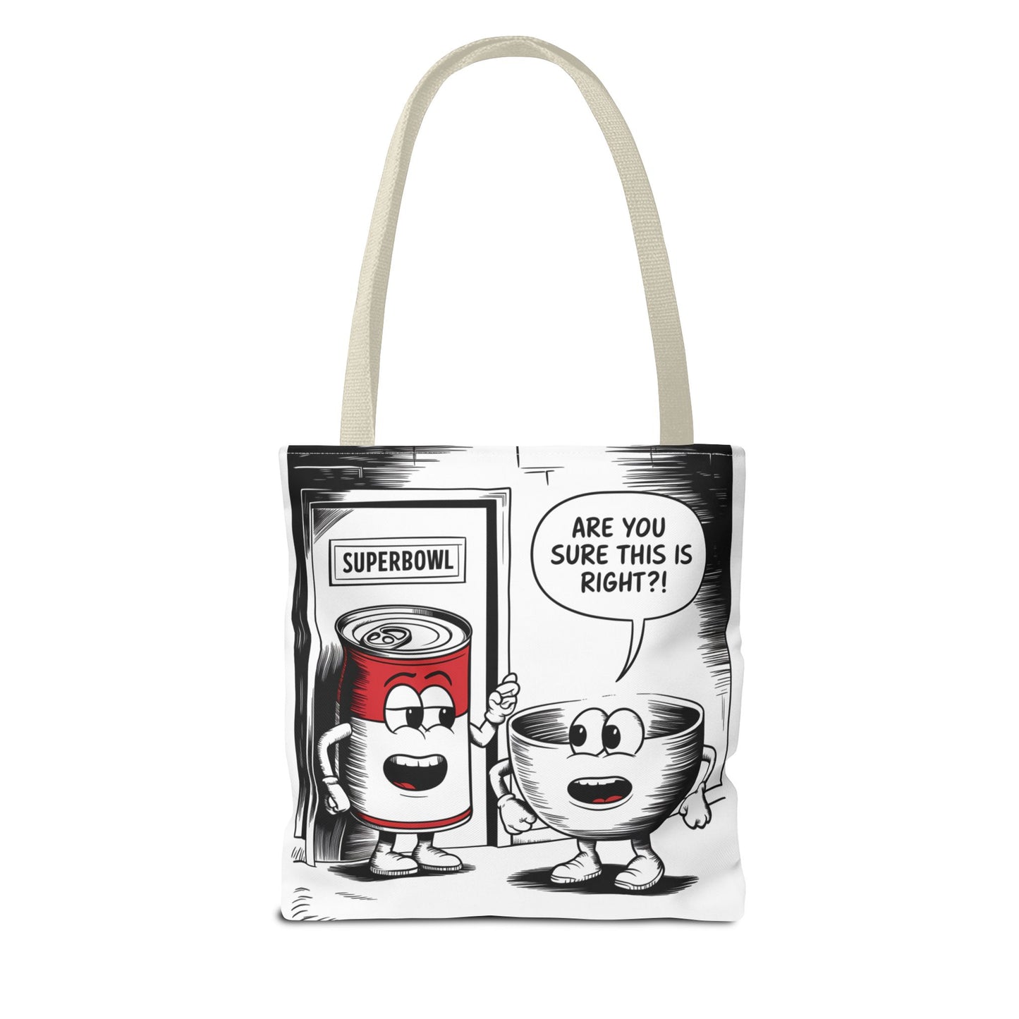 Tote Bag - Comic Superbowl Soup Design