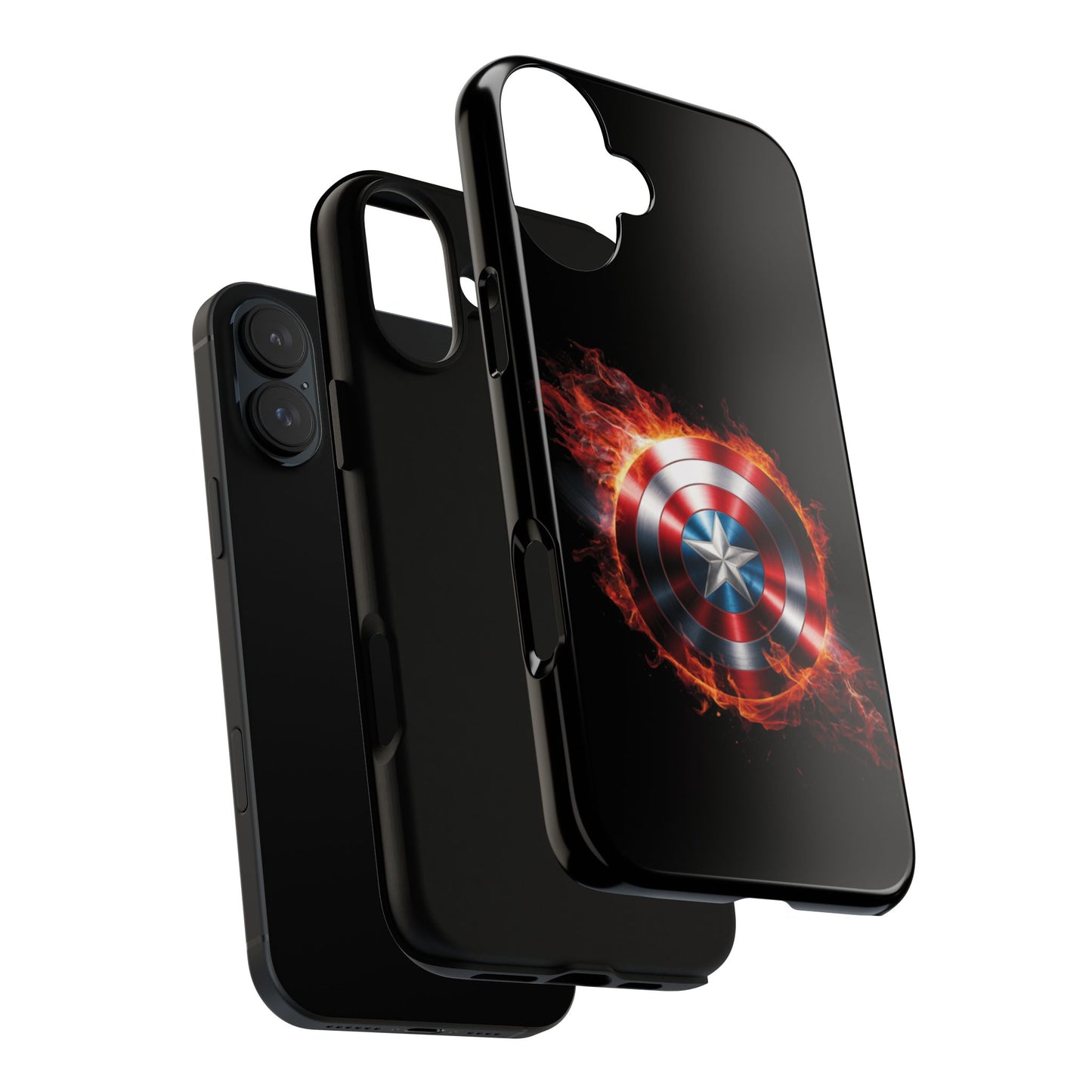 iPhone Case - Captain America Shield in Flames