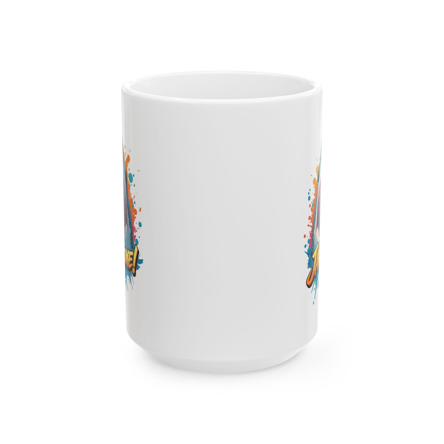 “JAWSOME!” Shark Mug | Funny Shark Coffee Mug | Punny Ocean Lover Gift | Shark Lover Cup | Bold Marine Art Mug | Unique Animal Pun Mug