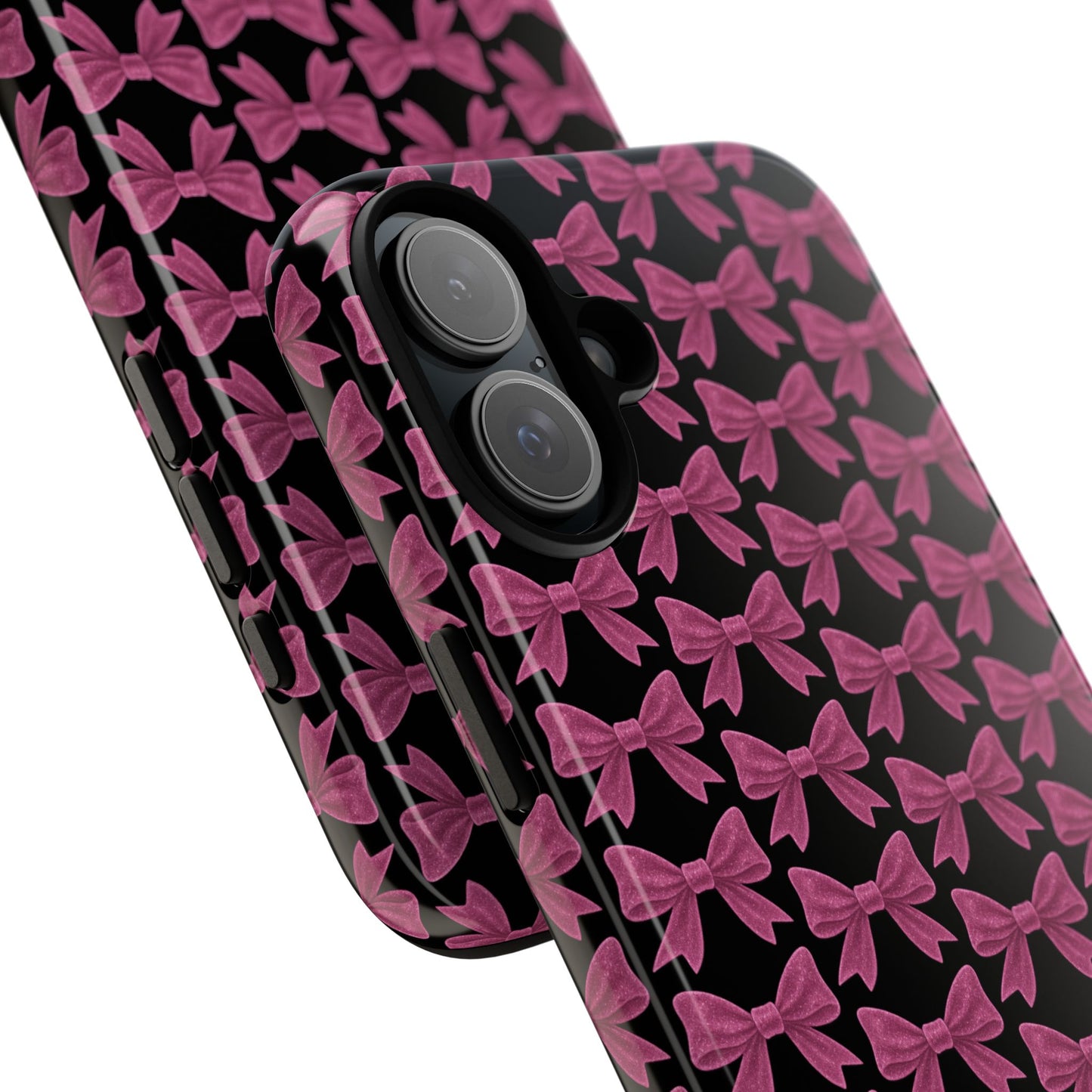 Pink Bow iPhone Case Coquette Aesthetic Phone Cover Glossy Y2K Girly Case Soft Girl Tech Accessory Cute iPhone Gift for Her