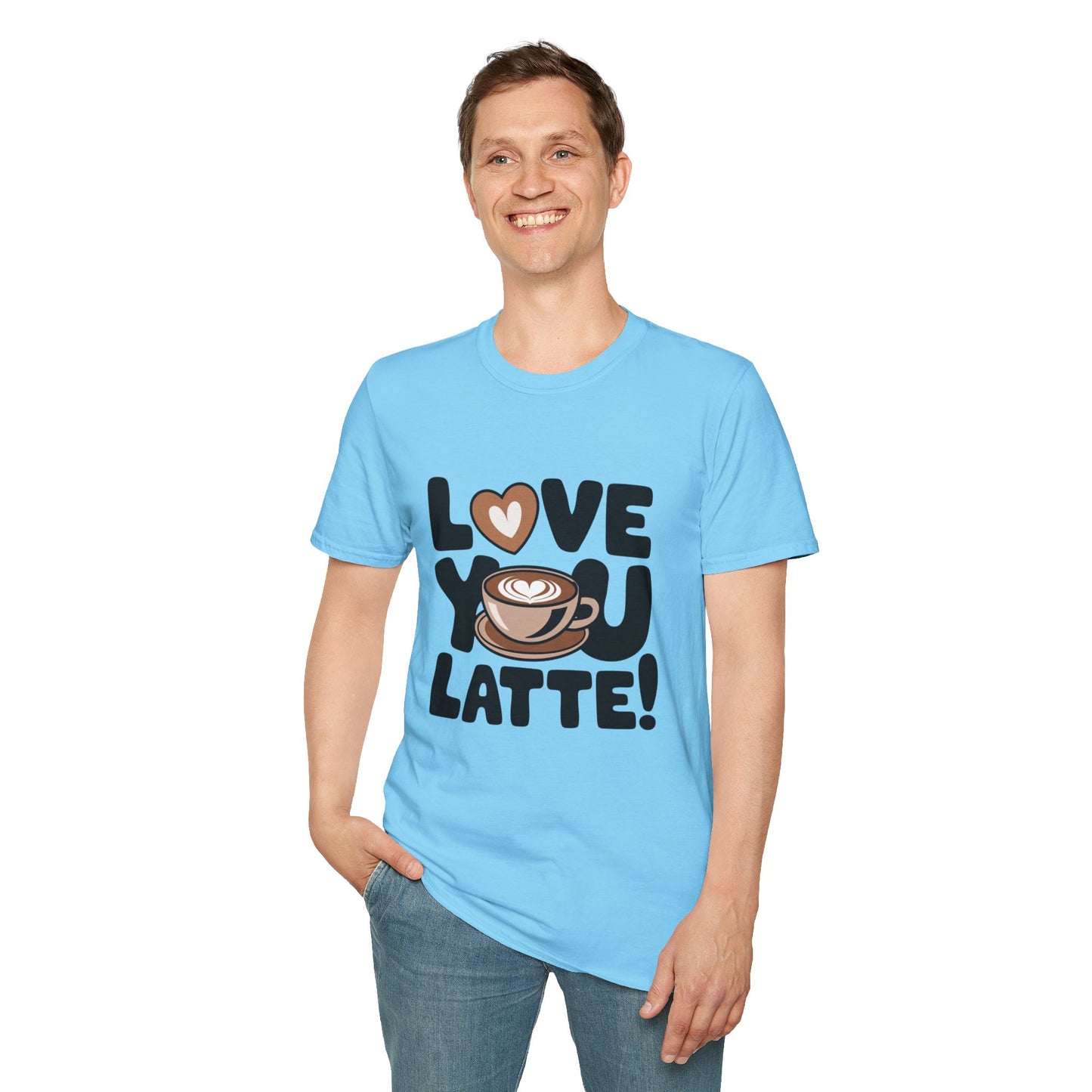Love You Latte T‑Shirt – Cute Coffee Pun Tee | Latte Lover Gift | Coffee Humor Graphic Tee | Unisex Soft Cotton Coffee Shirt