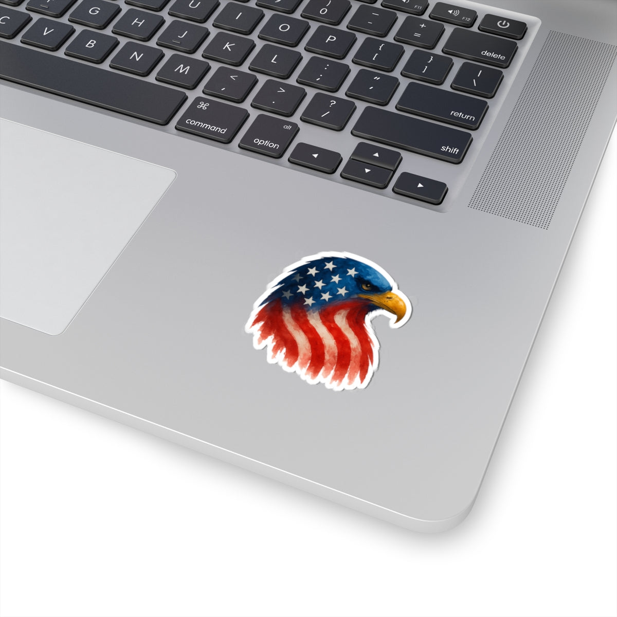 Patriotic Eagle Sticker - American Flag Decal, Kiss-Cut Vinyl for Laptop, Journal, Scrapbook, July 4th Decor, Veterans Gift