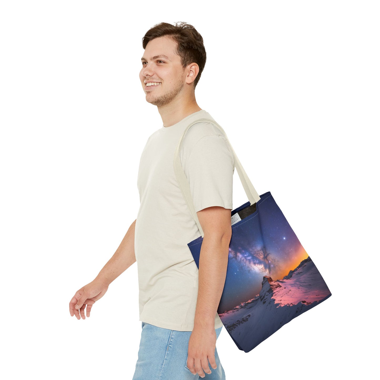 Stunning Mountain Galaxy Tote Bag - Nature Lover's Eco-Friendly Bag
