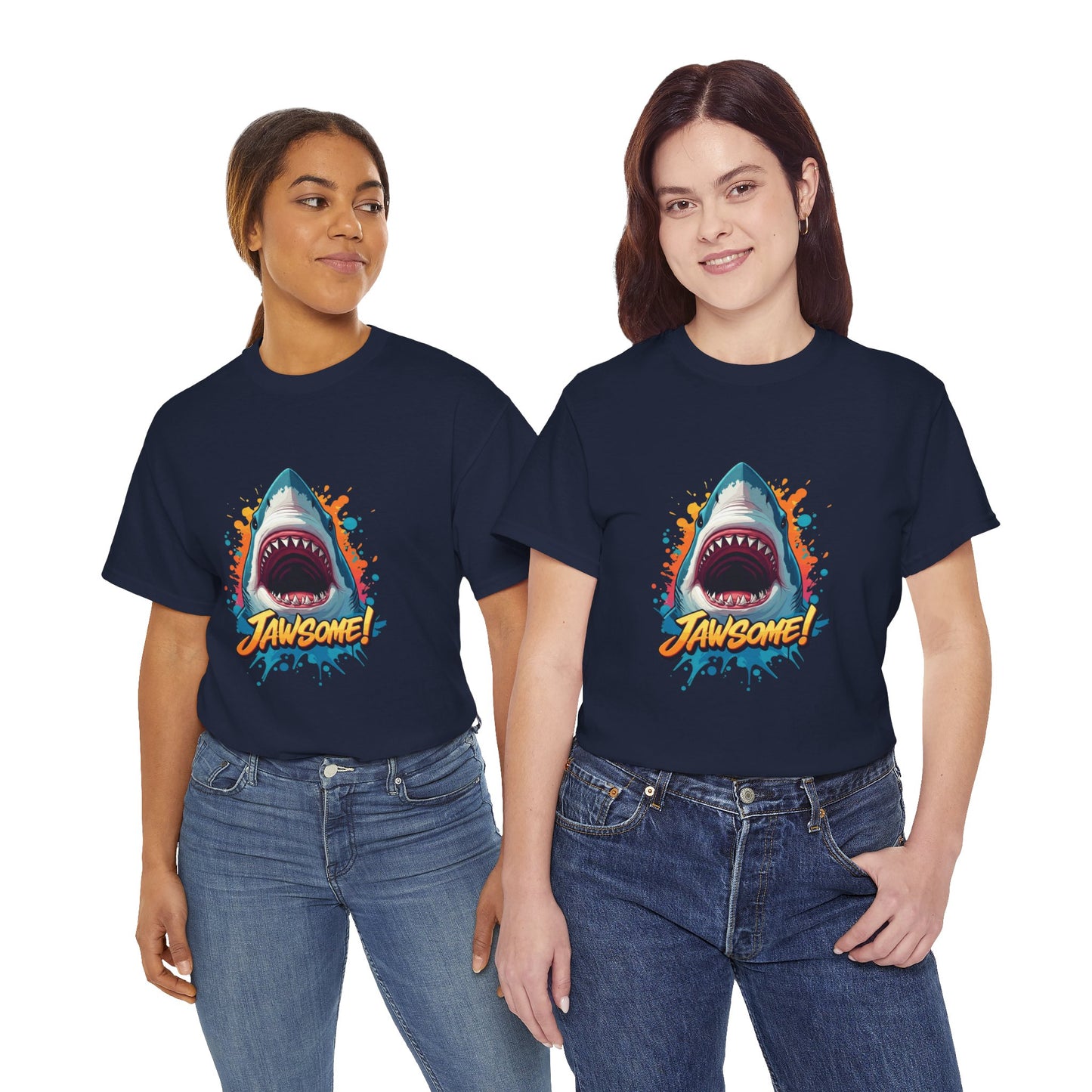Jawsome Shark Graphic Tee | Fun Ocean Shark T-Shirt, Summer Beach Shirt, Shark Lover Gift, Trending Shark Week Apparel, Cute Marine Life Tee