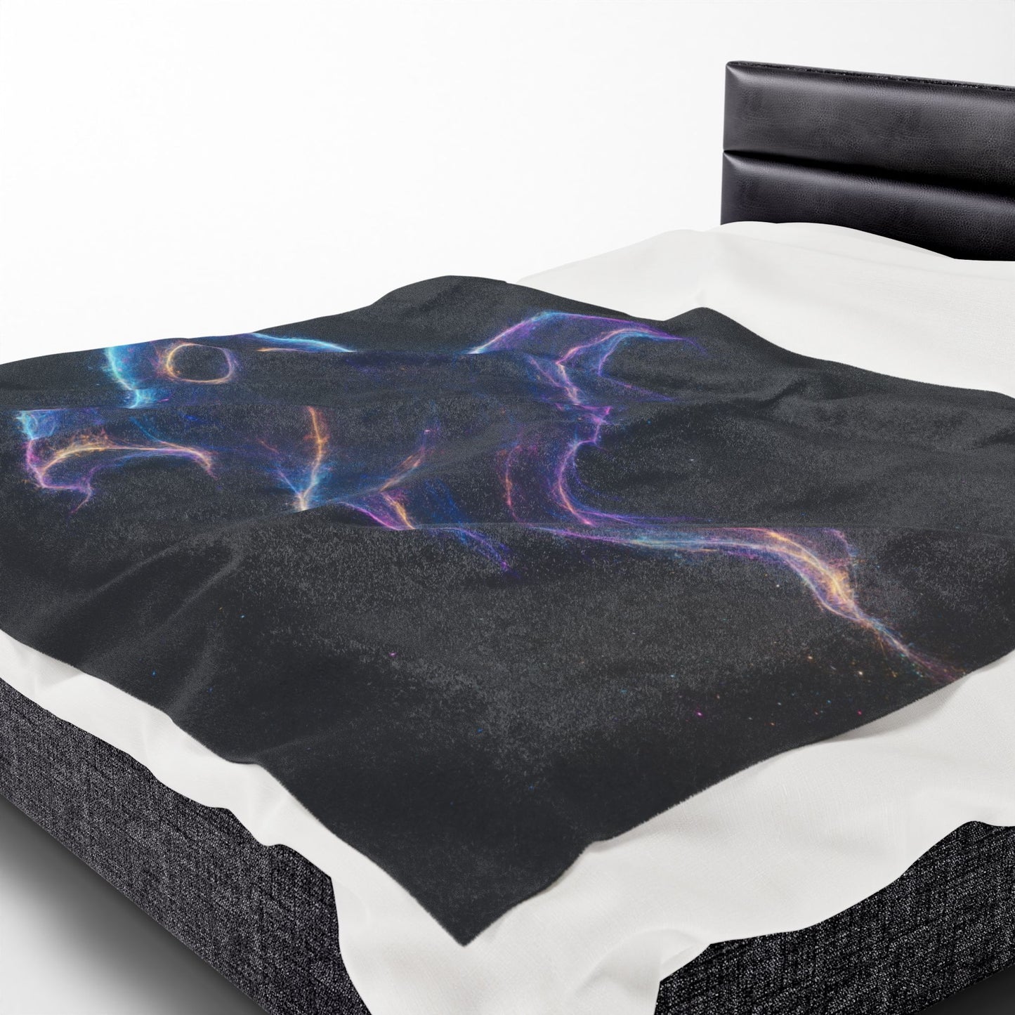 Galaxy Ghost Blanket, Halloween Throw Blanket, Spooky Cozy Decor, Ghost Lover Gift, Soft Plush Blanket, Cosmic Ghost Bedding