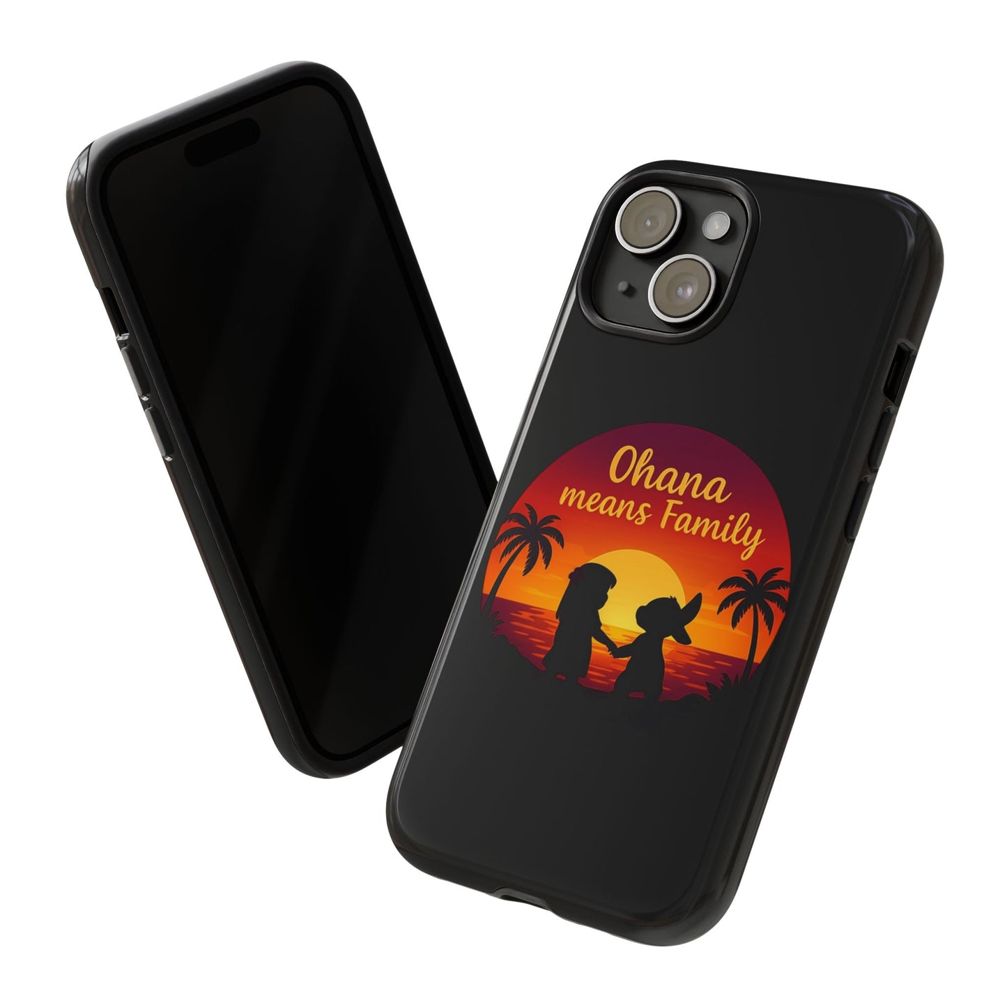 Ohana Means Family iPhone Case ā Lilo and Stitch-Inspired Cover ā Cute Tropical Gift ā Protective iPhone Case