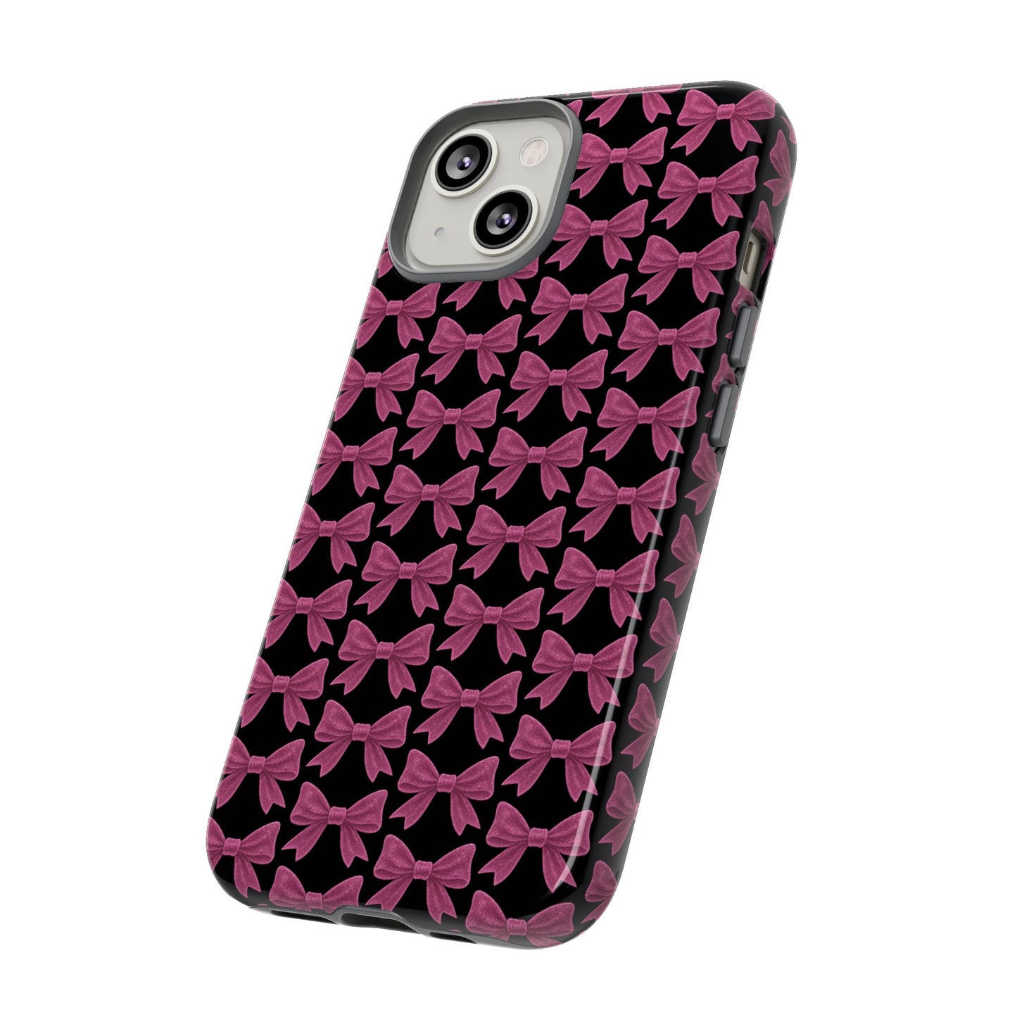 Pink Bow iPhone Case Coquette Aesthetic Phone Cover Glossy Y2K Girly Case Soft Girl Tech Accessory Cute iPhone Gift for Her