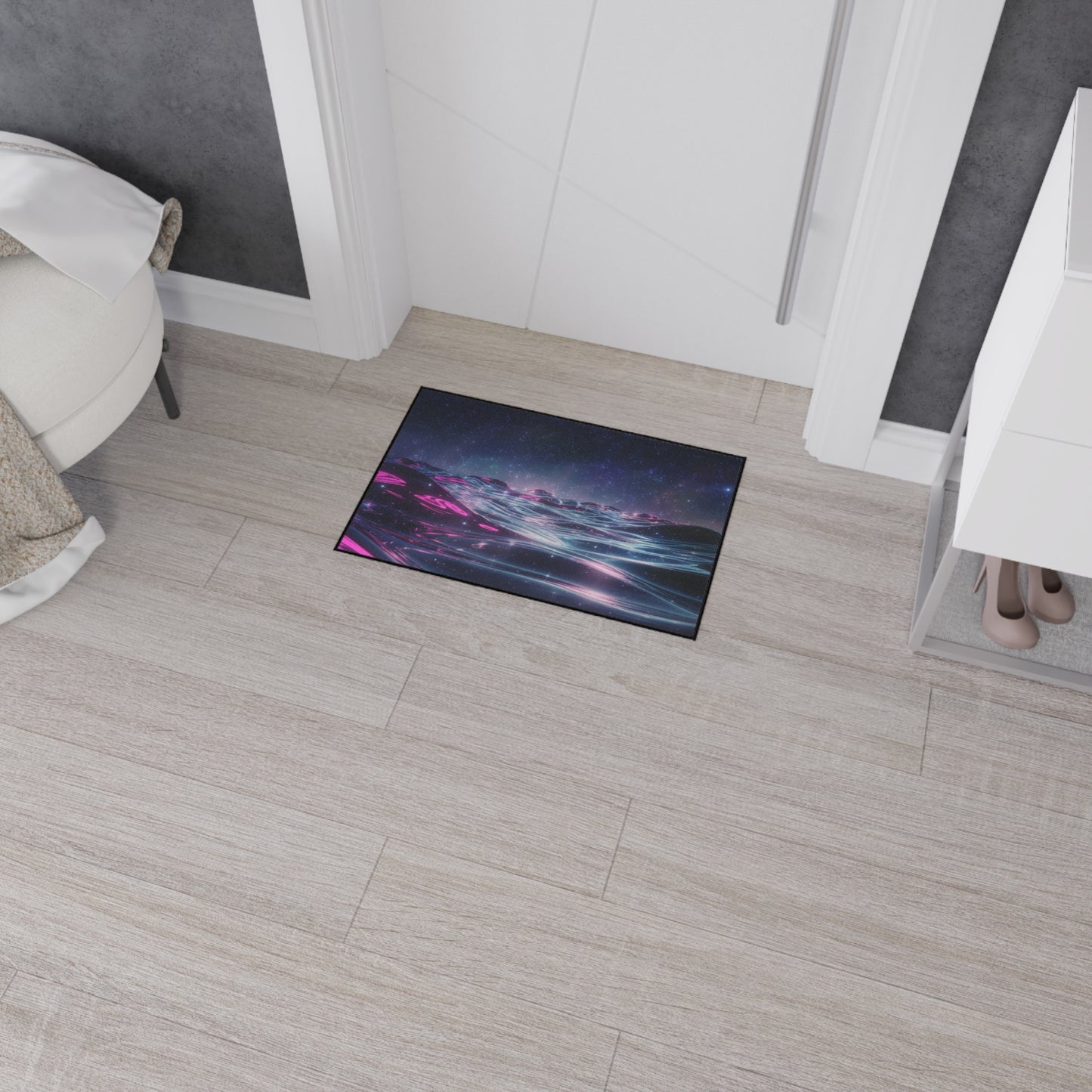Floor Mat - Galactic Ocean and Night Sky Design