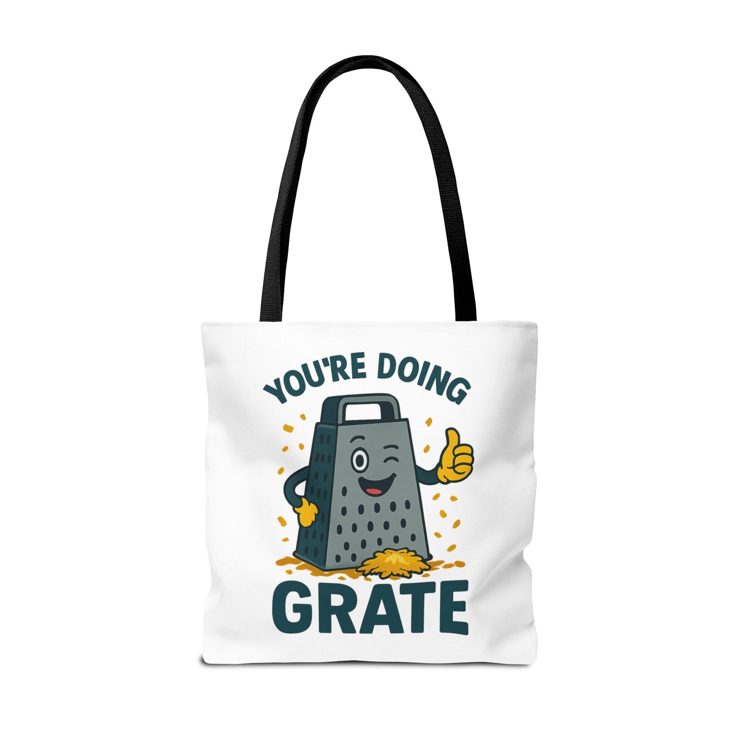 Funny Cheese Pun Tote Bag – “You’re Doing Grate” Grocery Bag | Cute Gift for Coworkers, Teachers, Food Lovers & Everyday Motivation