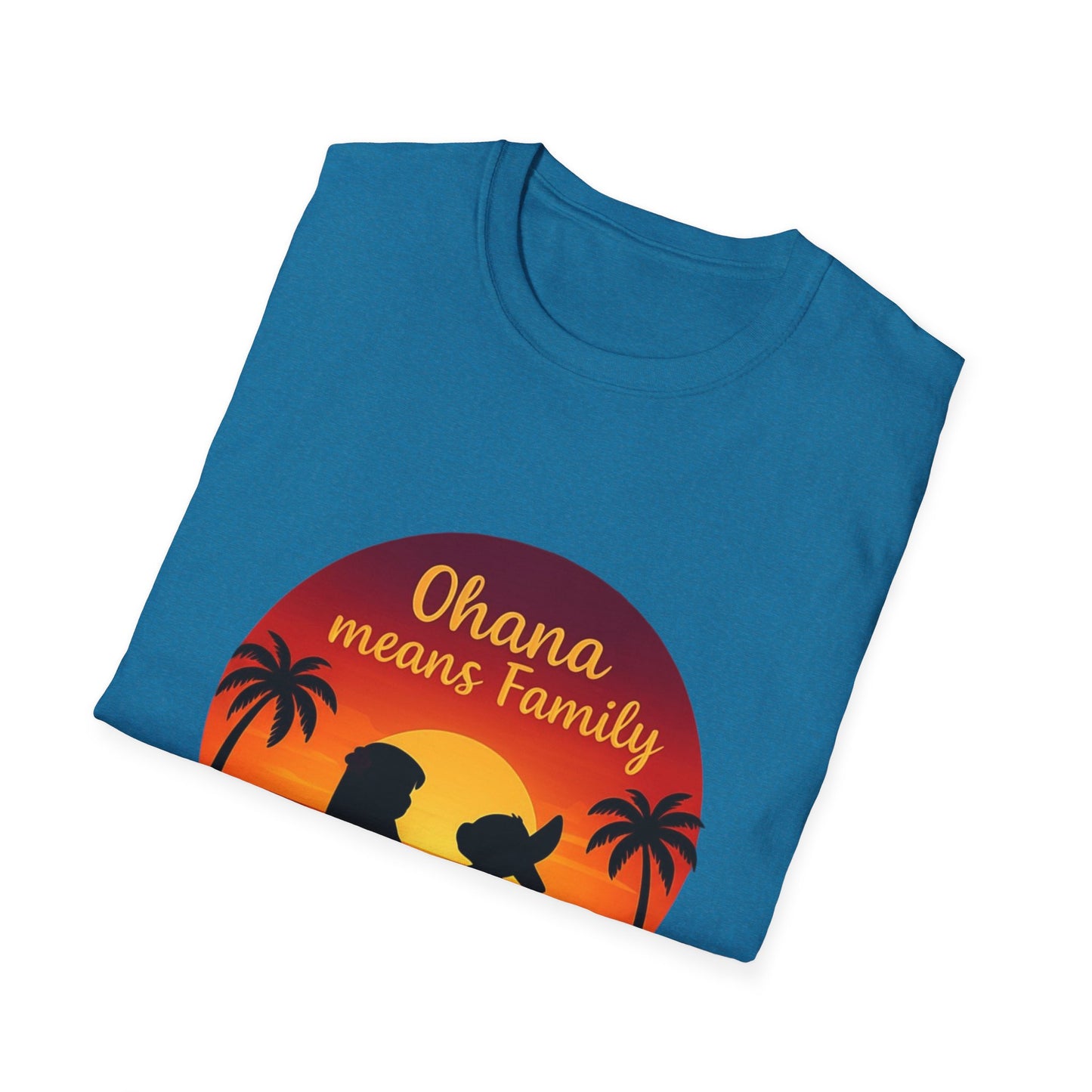 Ohana Means Family Shirt - Cute Sunset Graphic Tee, Hawaiian Family Quote Shirt, Family Inspired T-Shirt, Matching Vacation Outfit