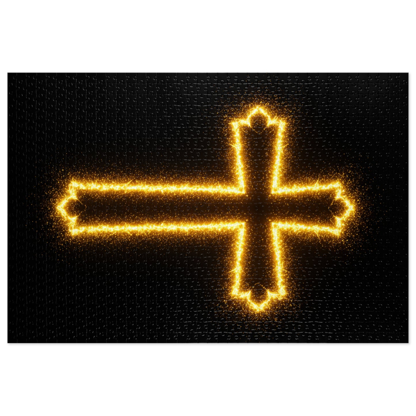 Jigsaw Puzzle - Glowing Cross Design