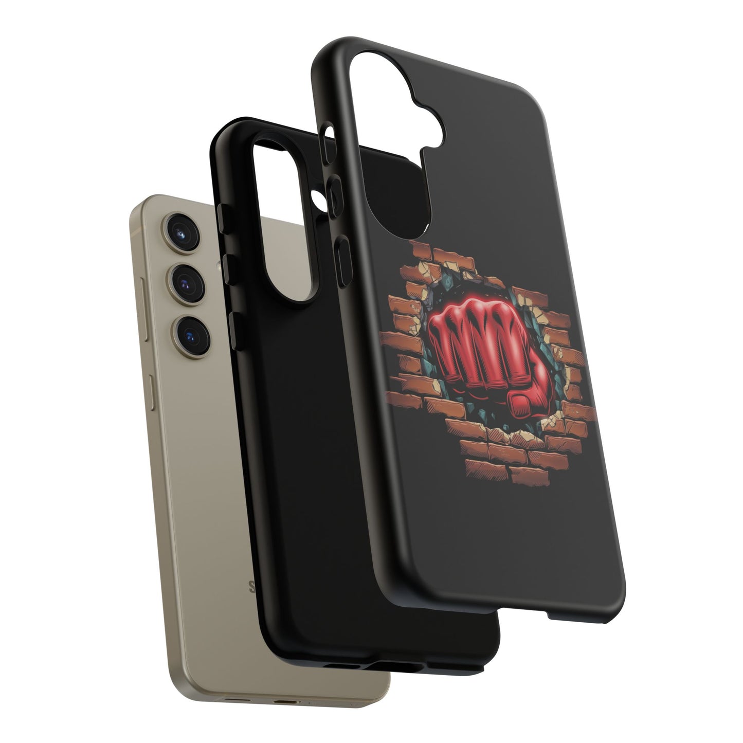 Samsung Galaxy Tough Case - Red Fist Smashing Design