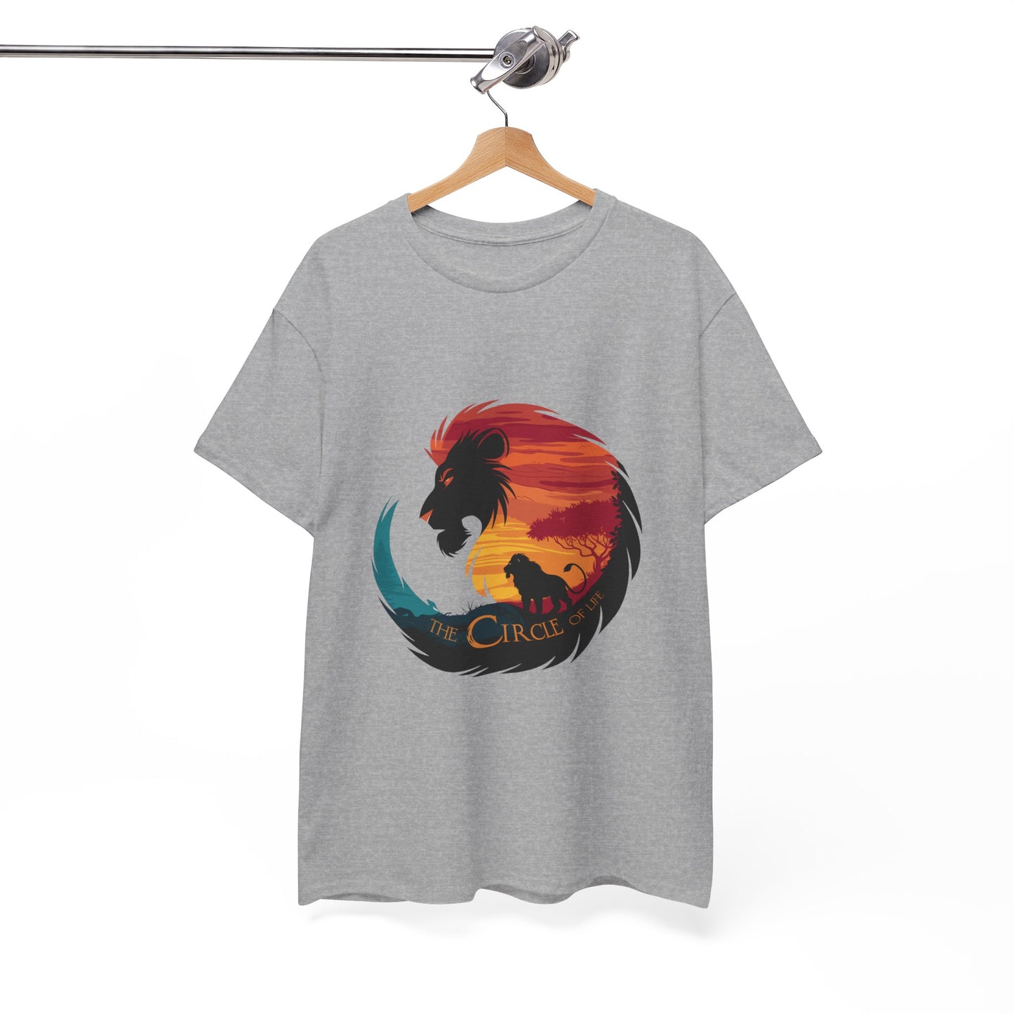 The Circle of Life Lion Shirt – Sunset Safari Wildlife Graphic Tee – Inspirational Nature T-Shirt for Animal Lovers & Adventure Fans