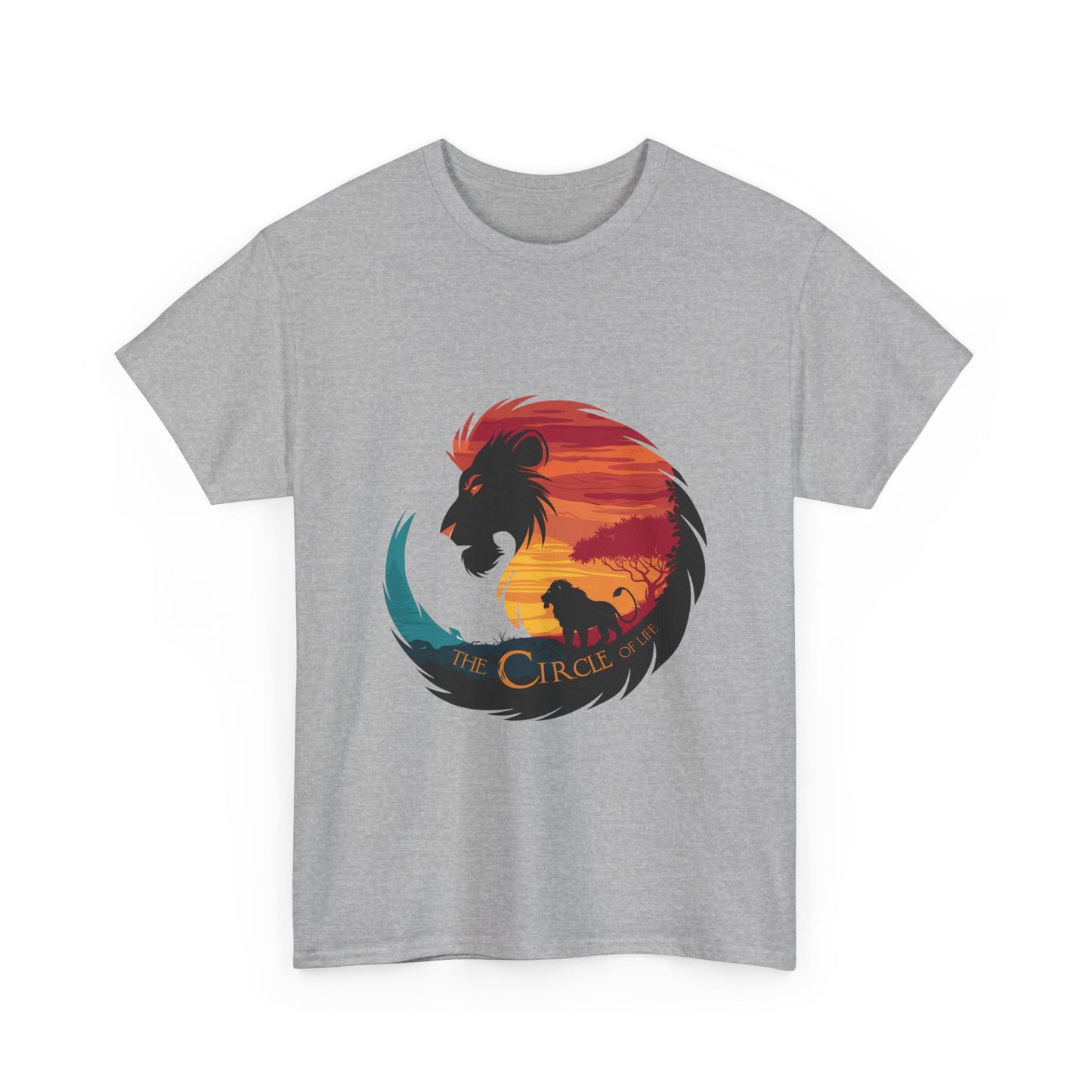 The Circle of Life Lion Shirt – Sunset Safari Wildlife Graphic Tee – Inspirational Nature T-Shirt for Animal Lovers & Adventure Fans