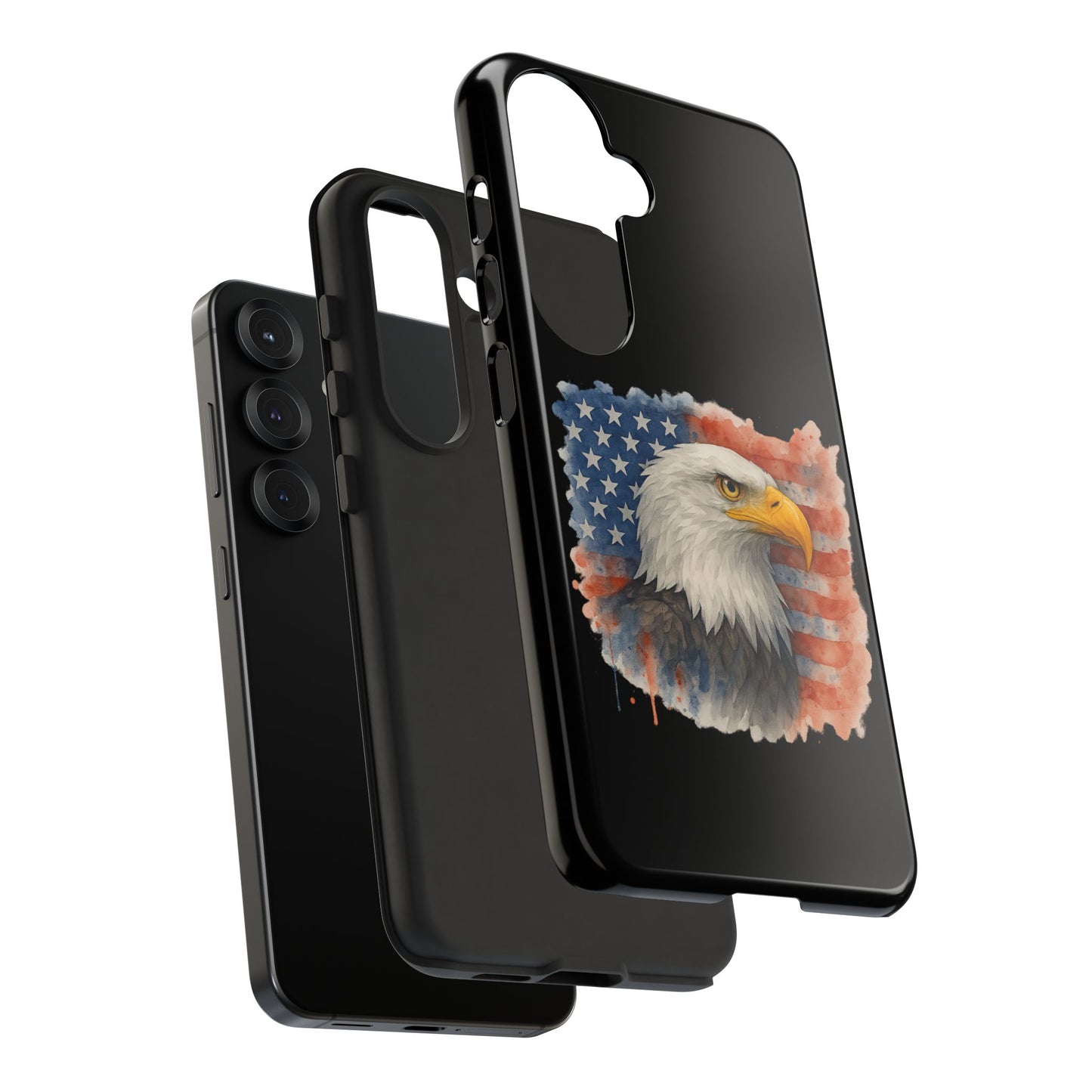 Eagle Flag Phone Case for Samsung Phone - Patriotic Tough Case for Freedom Lovers 4th of July Case Memorial Day Veteran's Day