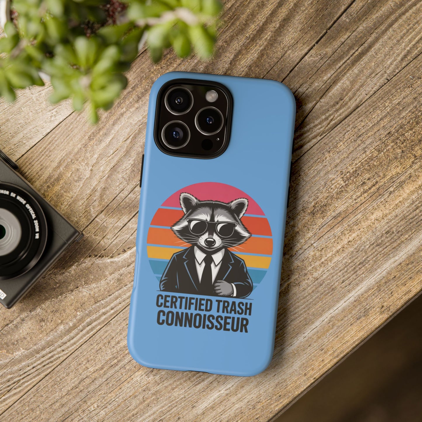 Humorous Raccoon Phone Case - Certified Trash Connoisseur