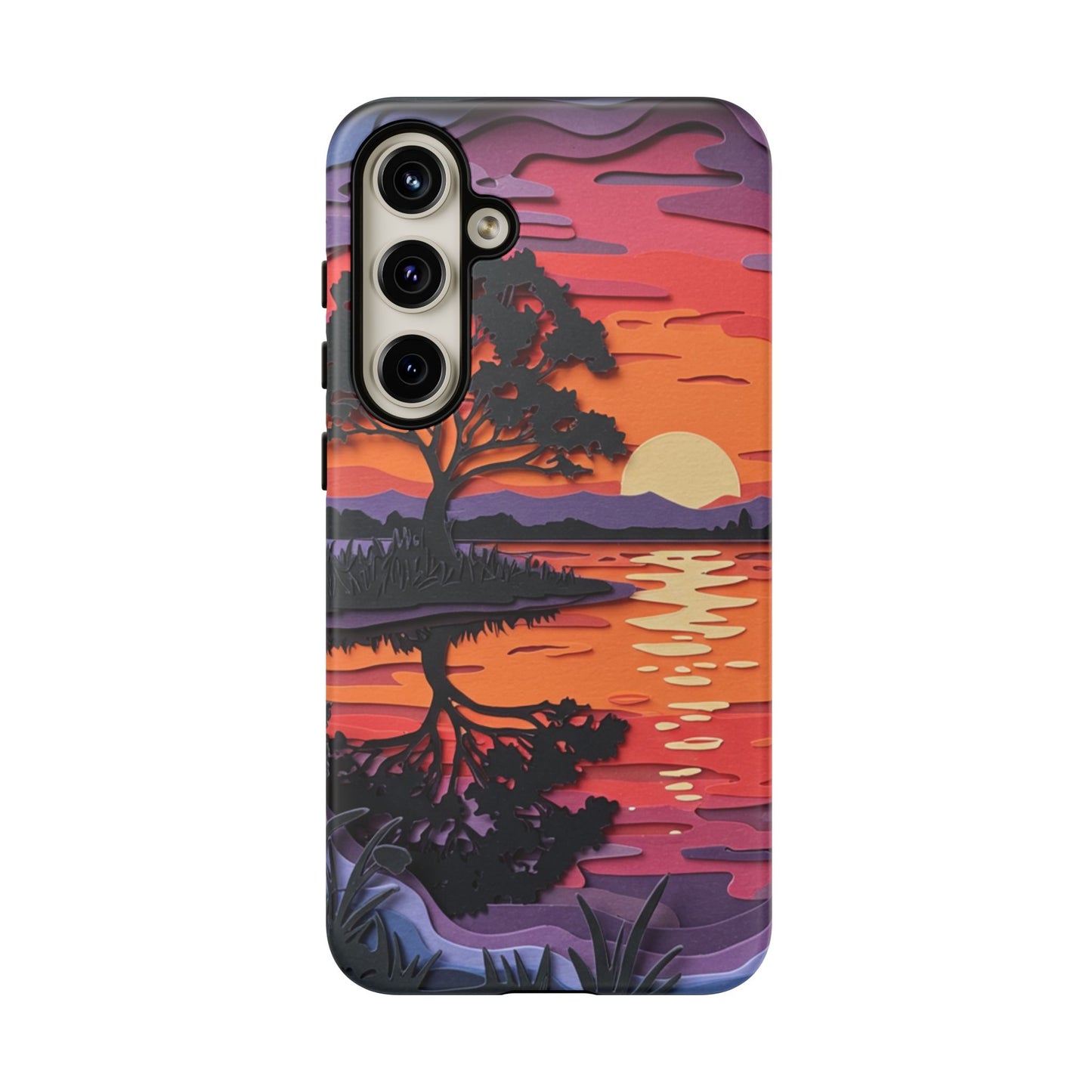 Samsung Galaxy Case - Colorful Paper Art Sunset