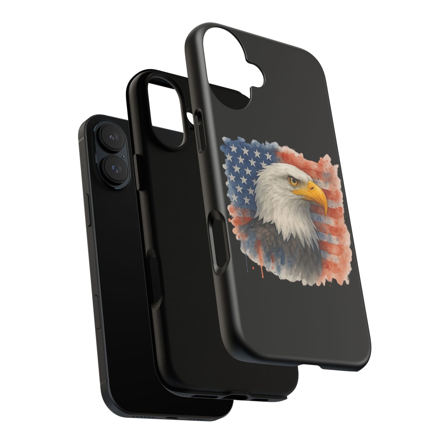 Patriotic Eagle Phone Case for iPhone - Tough Cases with American Flag Design 4th of July Case Memorial Day Veteran's Day
