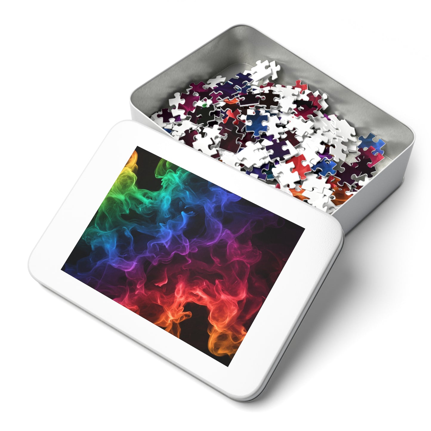 Jigsaw Puzzle with Smoke Design