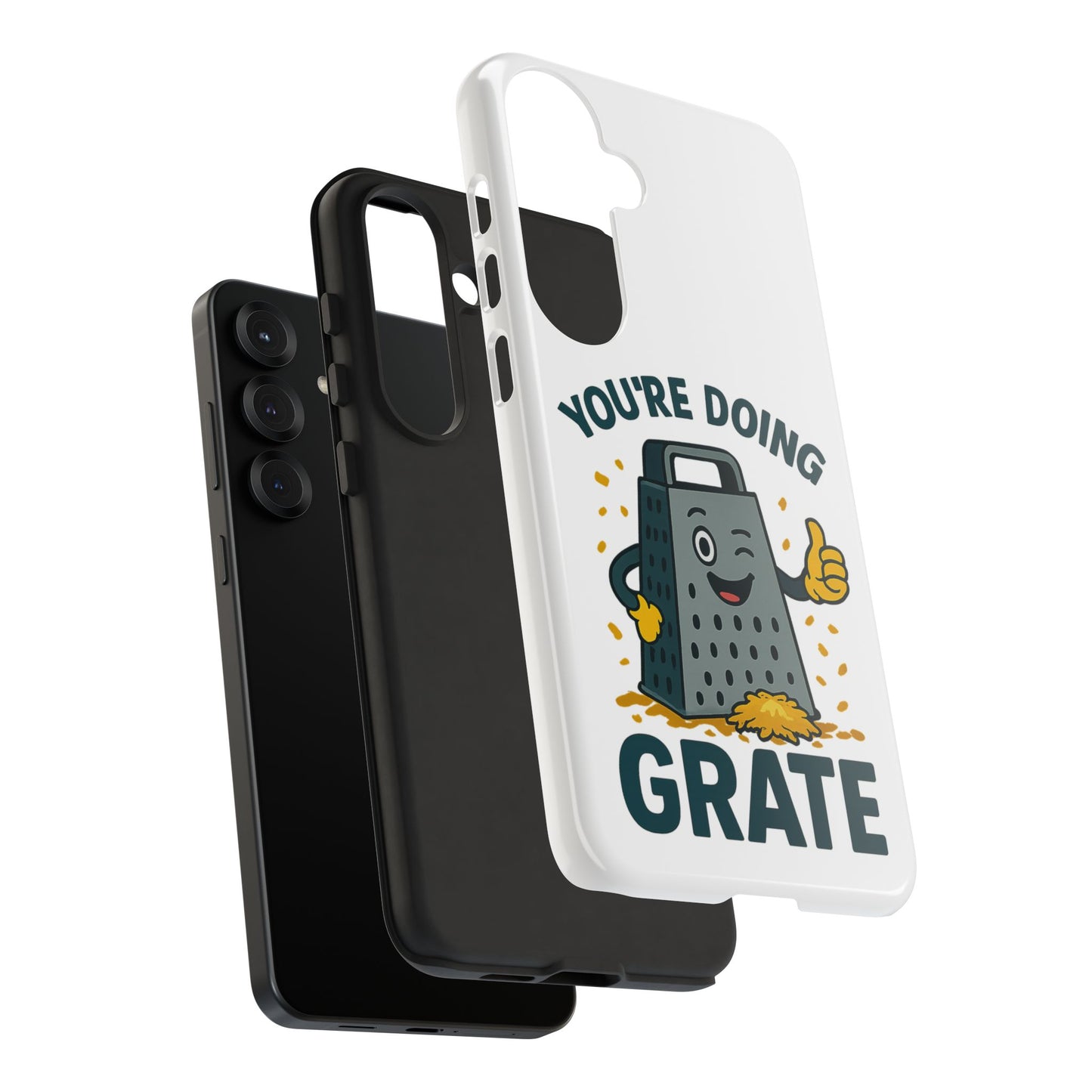 Samsung Tough Case - 'You're Doing Grate' Cheese Grater Design Phone Case for Chefs Foodie Accessory