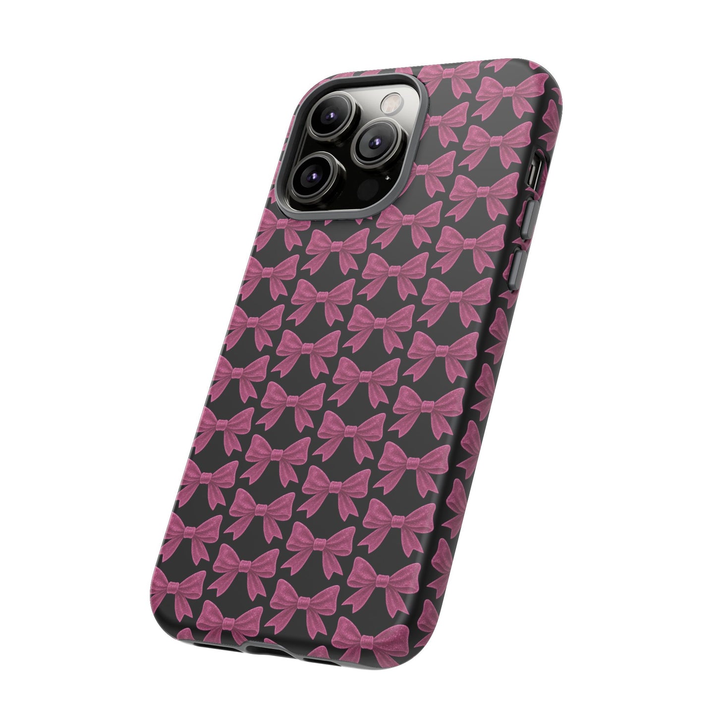 Pink Bow iPhone Case Coquette Aesthetic Phone Cover Glossy Y2K Girly Case Soft Girl Tech Accessory Cute iPhone Gift for Her