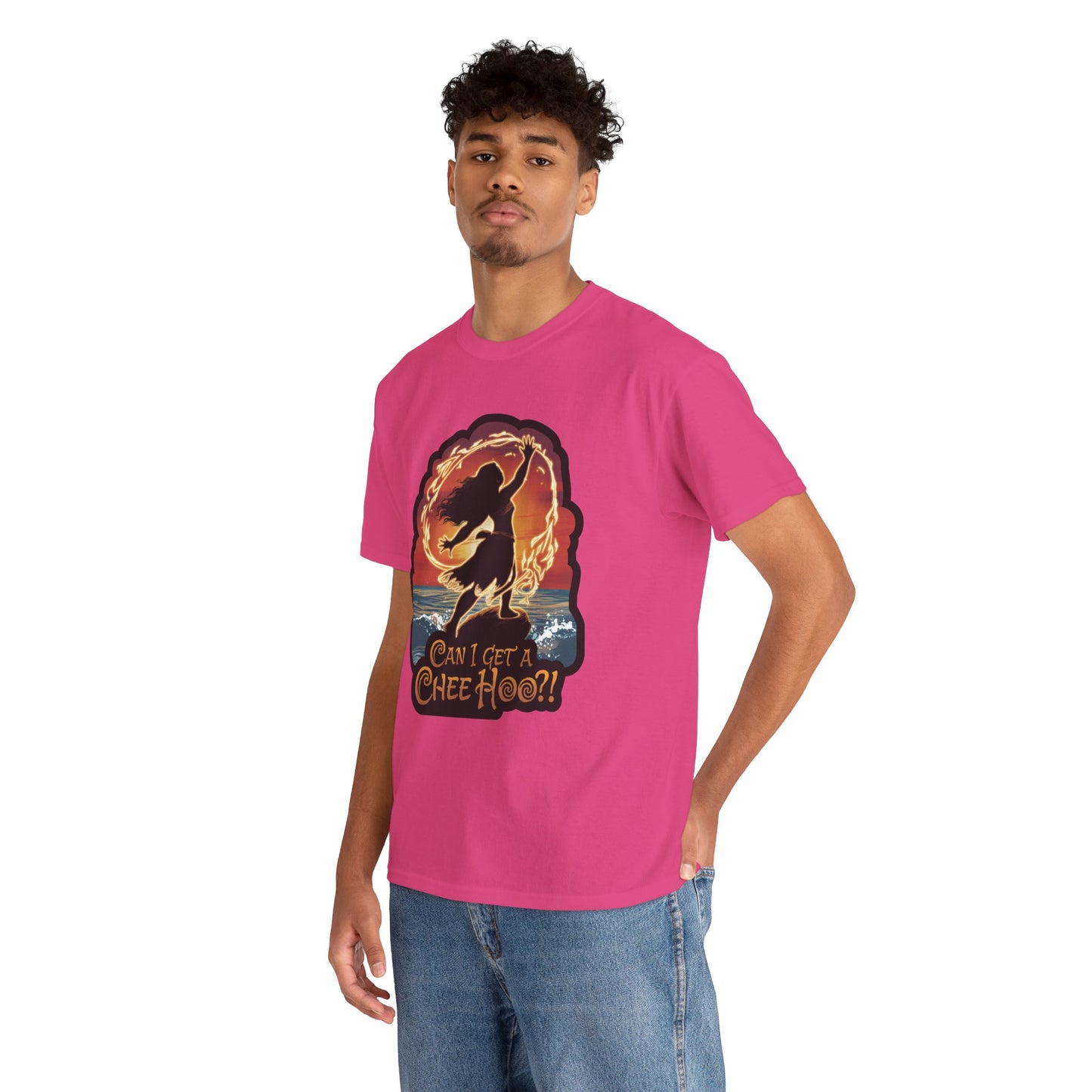 Can I Get a Chee Hoo Shirt – Hawaiian Island Vibes Tee – Hula Dancer Sunset Graphic T-Shirt – Polynesian Luau Party Unisex Top