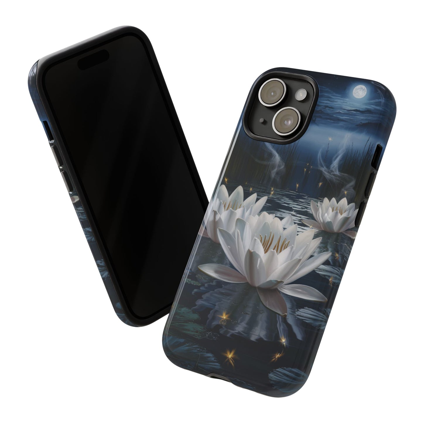 iPhone Case - Water Lilies Moonlight Design