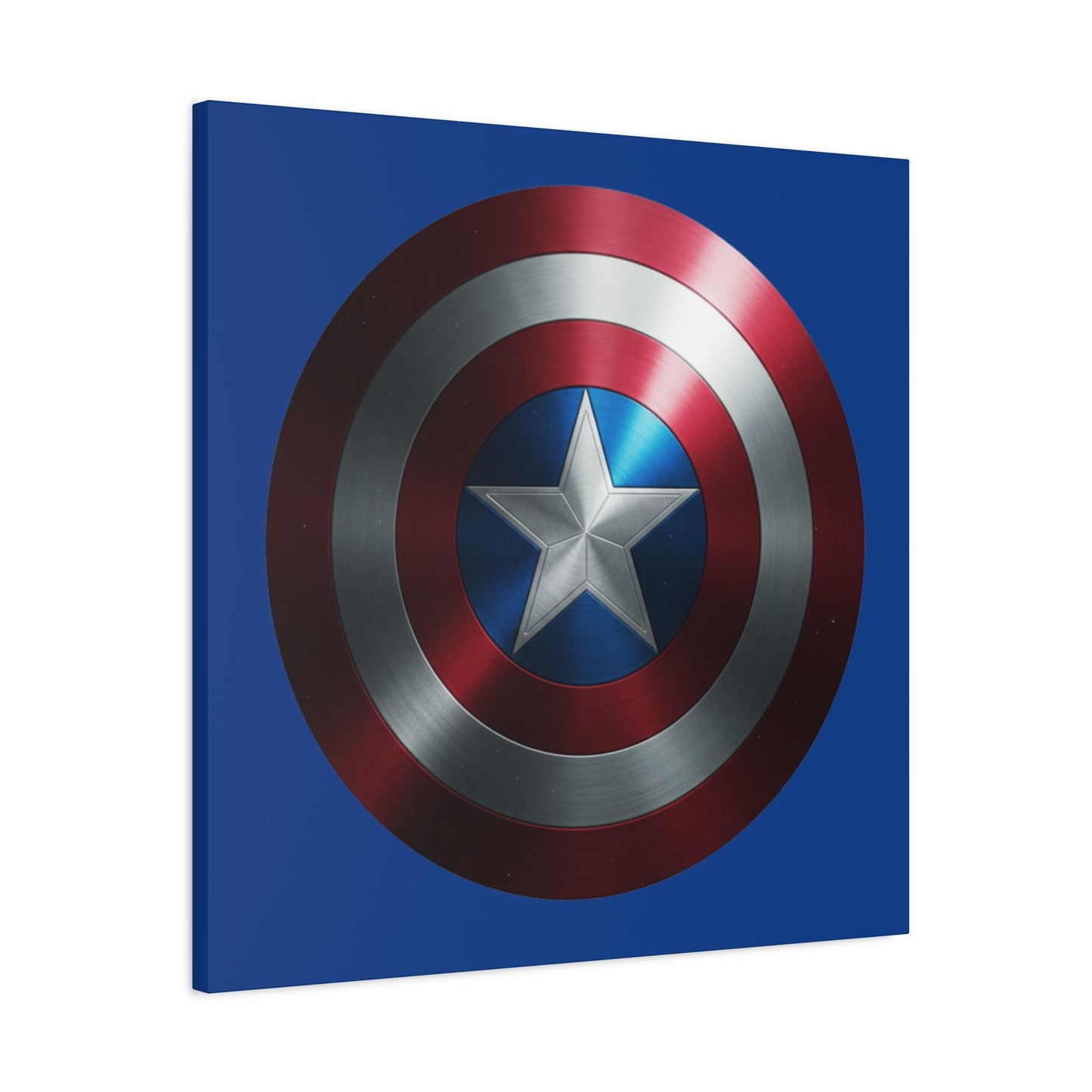 Superhero Shield Canvas Art - Stretched Matte Decor for Fans