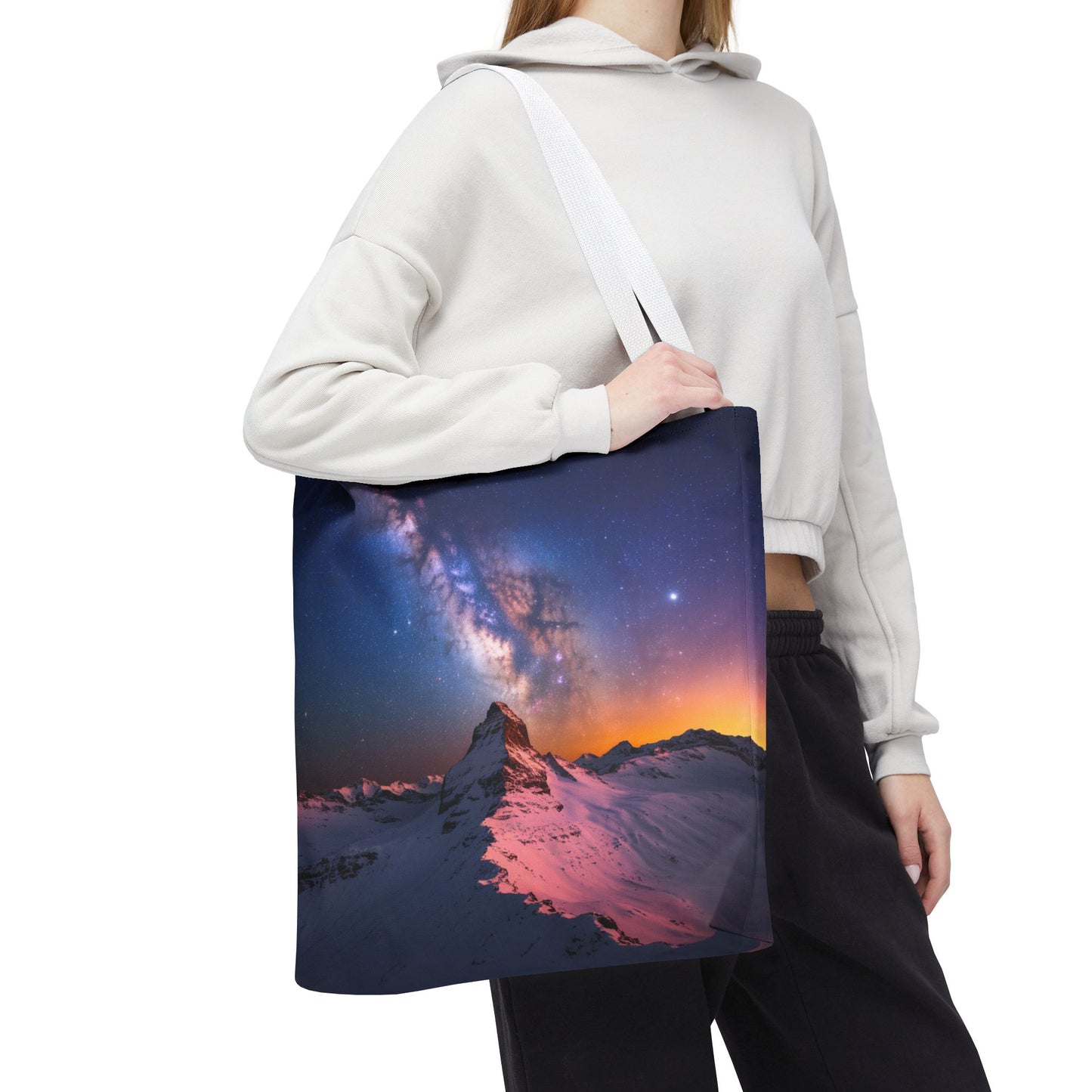 Stunning Mountain Galaxy Tote Bag - Nature Lover's Eco-Friendly Bag