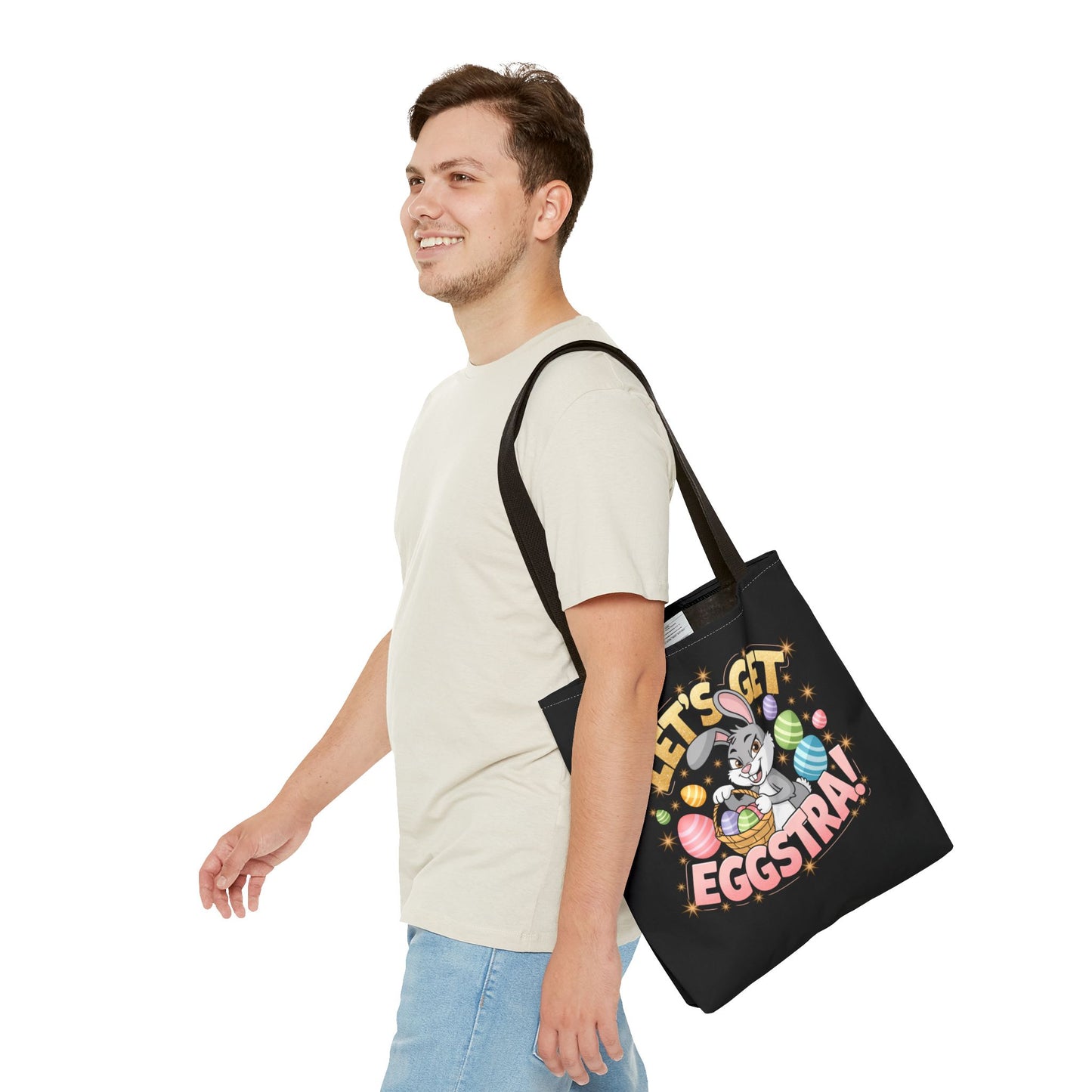 Easter Bunny Tote Bag - 'Leg's Get Eggstra'