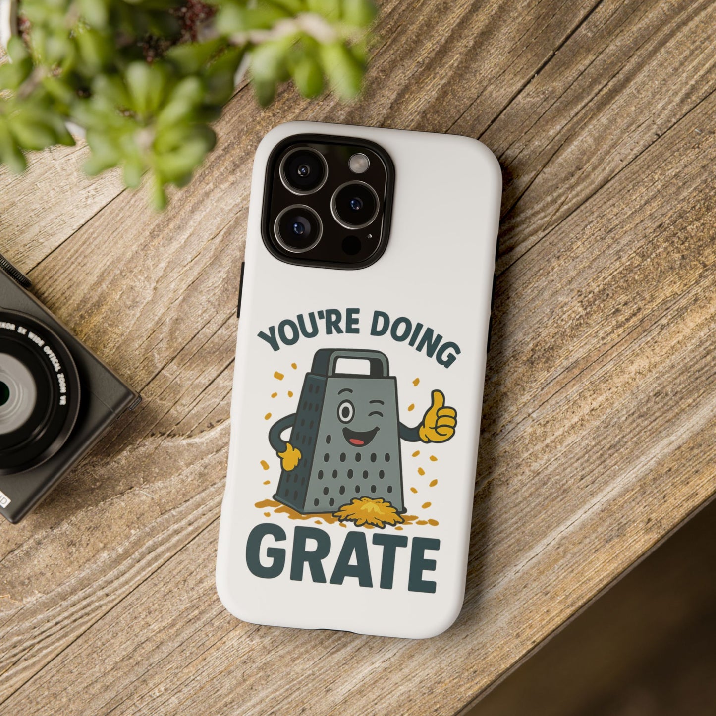 iPhone Case, You're Doing Grate Cheese Phone Case Funny iPhone Case Gift for Foodie Chef Case