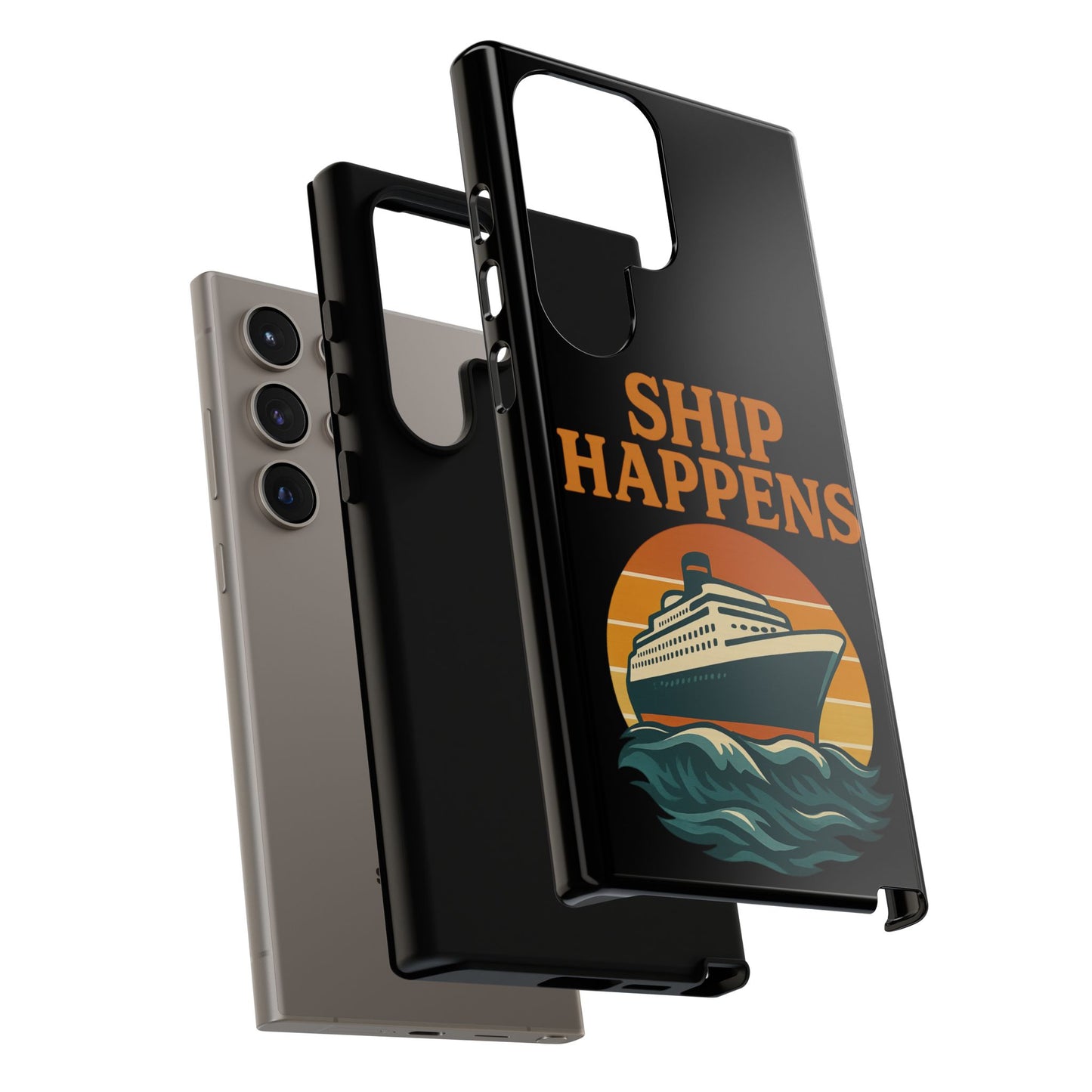 Samsung Case - Ship Happens Sunset Cruise Ship Nautical Phone Case Travel Accessory Gift for Travel Lovers Cruise Case