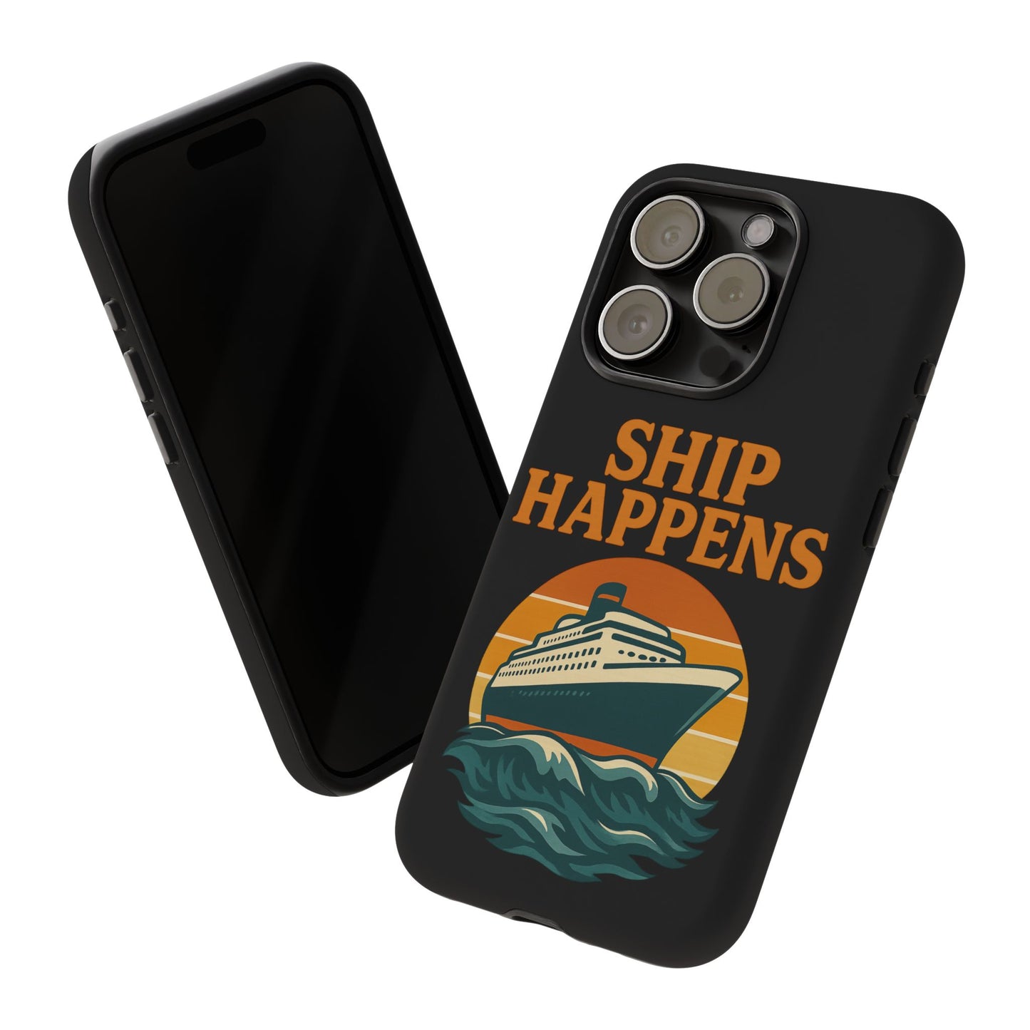 iPhone Case Ship Happens Sunset Cruise Case Gift for Travel Lovers Nautical Phone Case Cruise Accessory