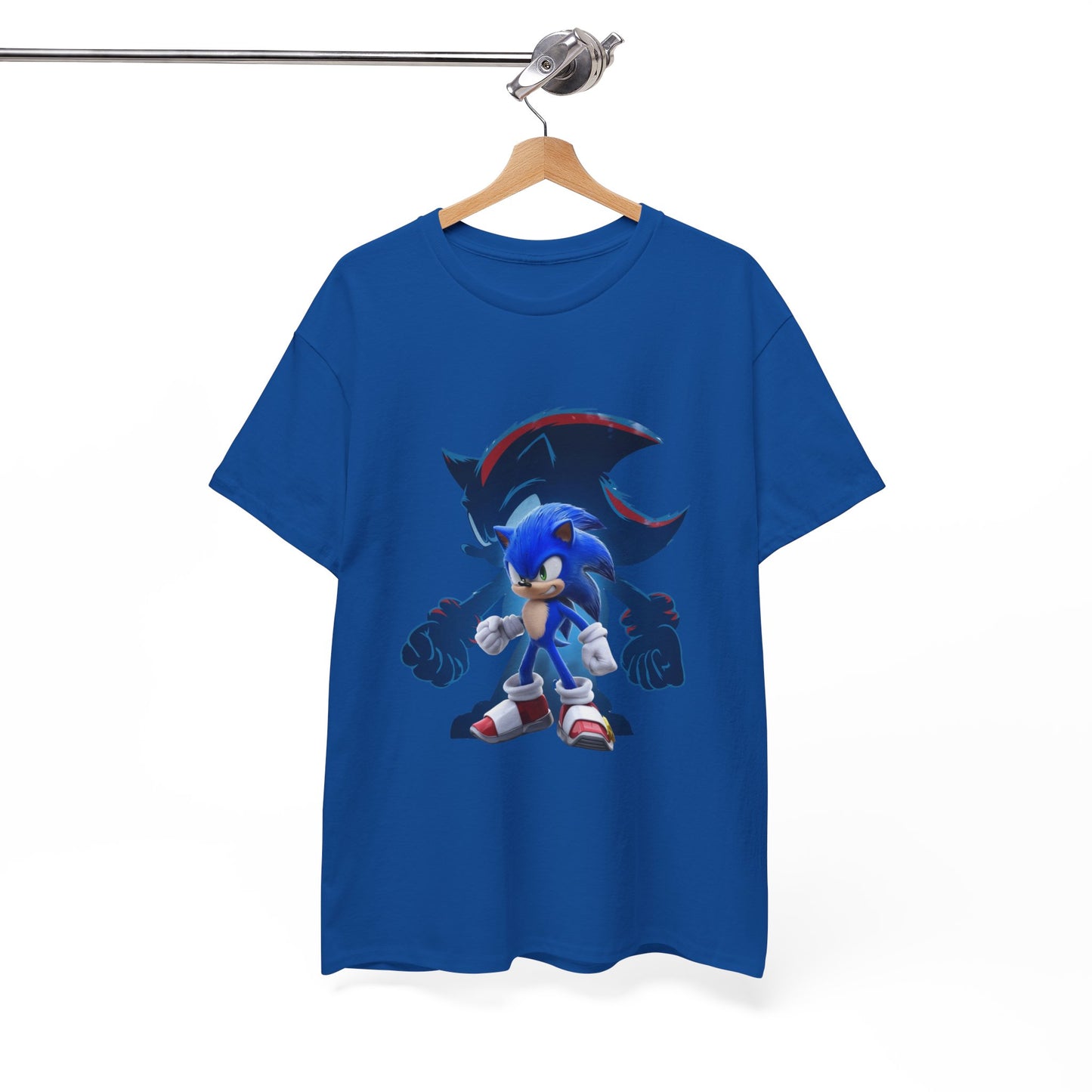 Blue Speed Hero Graphic Tee | Retro Gaming Legend T-Shirt | Fan Inspired Gamer Apparel | Cool Vintage Style Unisex Shirt for Adults & Teens